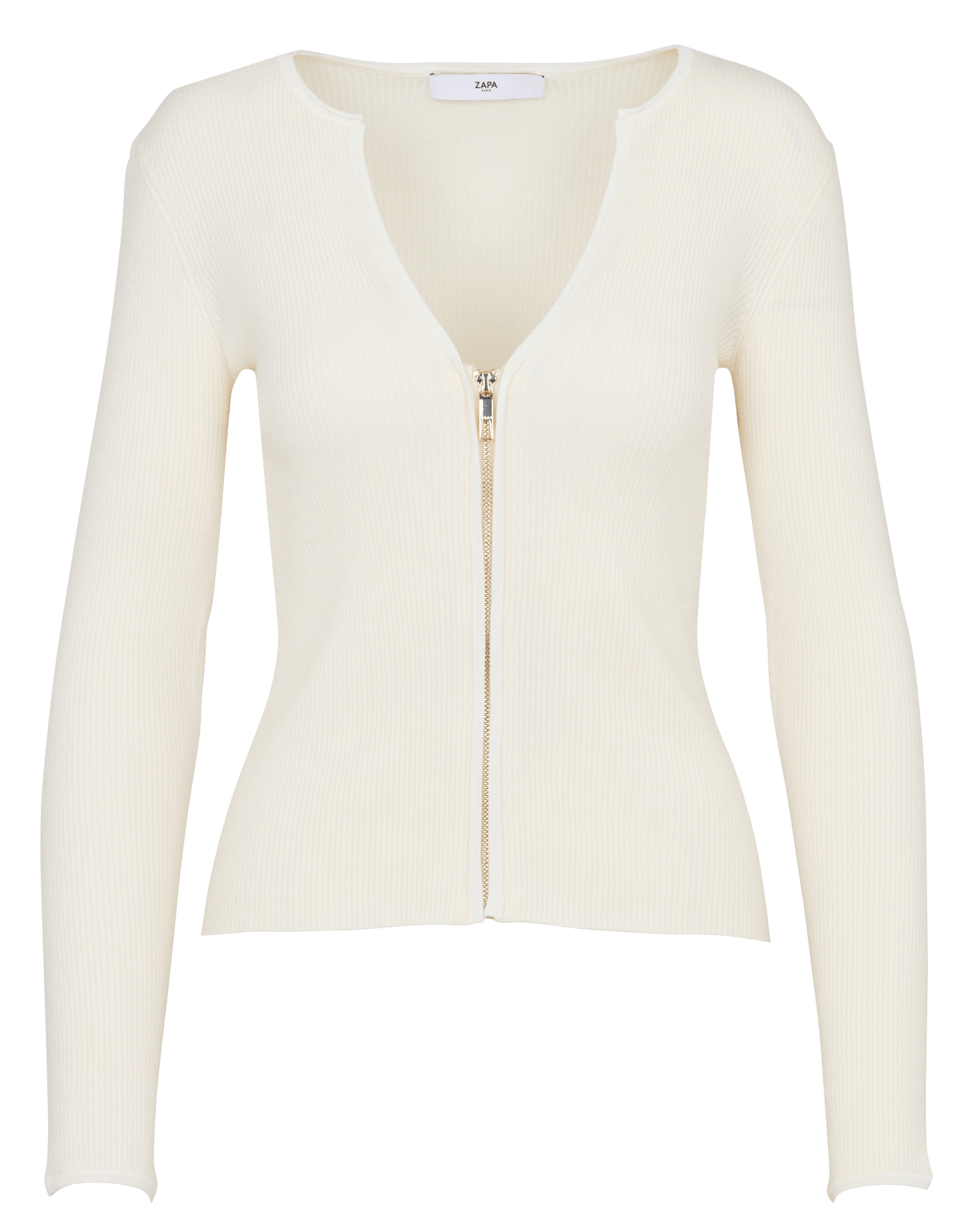 Strickjacke mit V-Ausschnitt ZAPA Beige