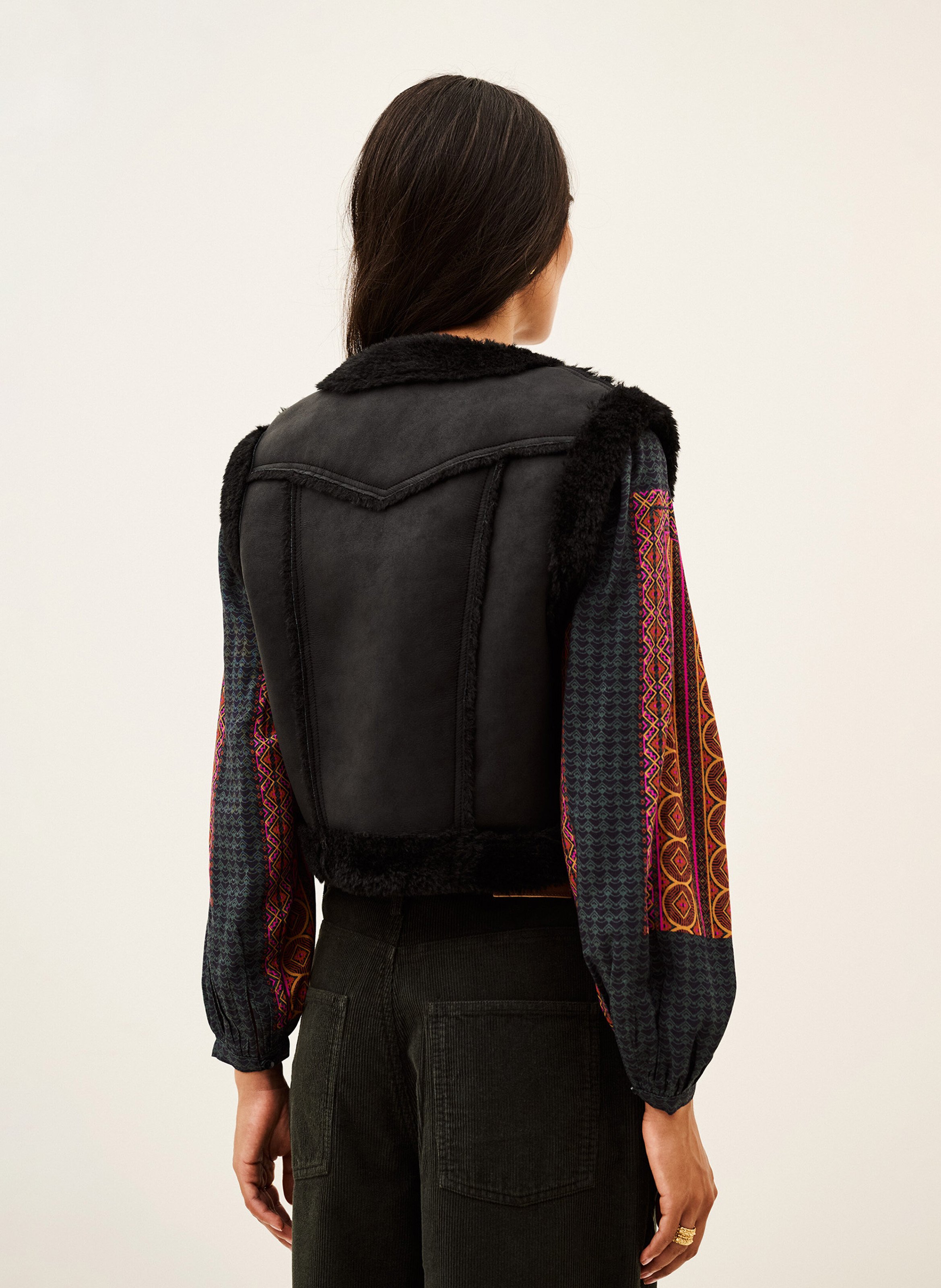 Einfarbige ärmellose Jacke BA&SH Schwarz