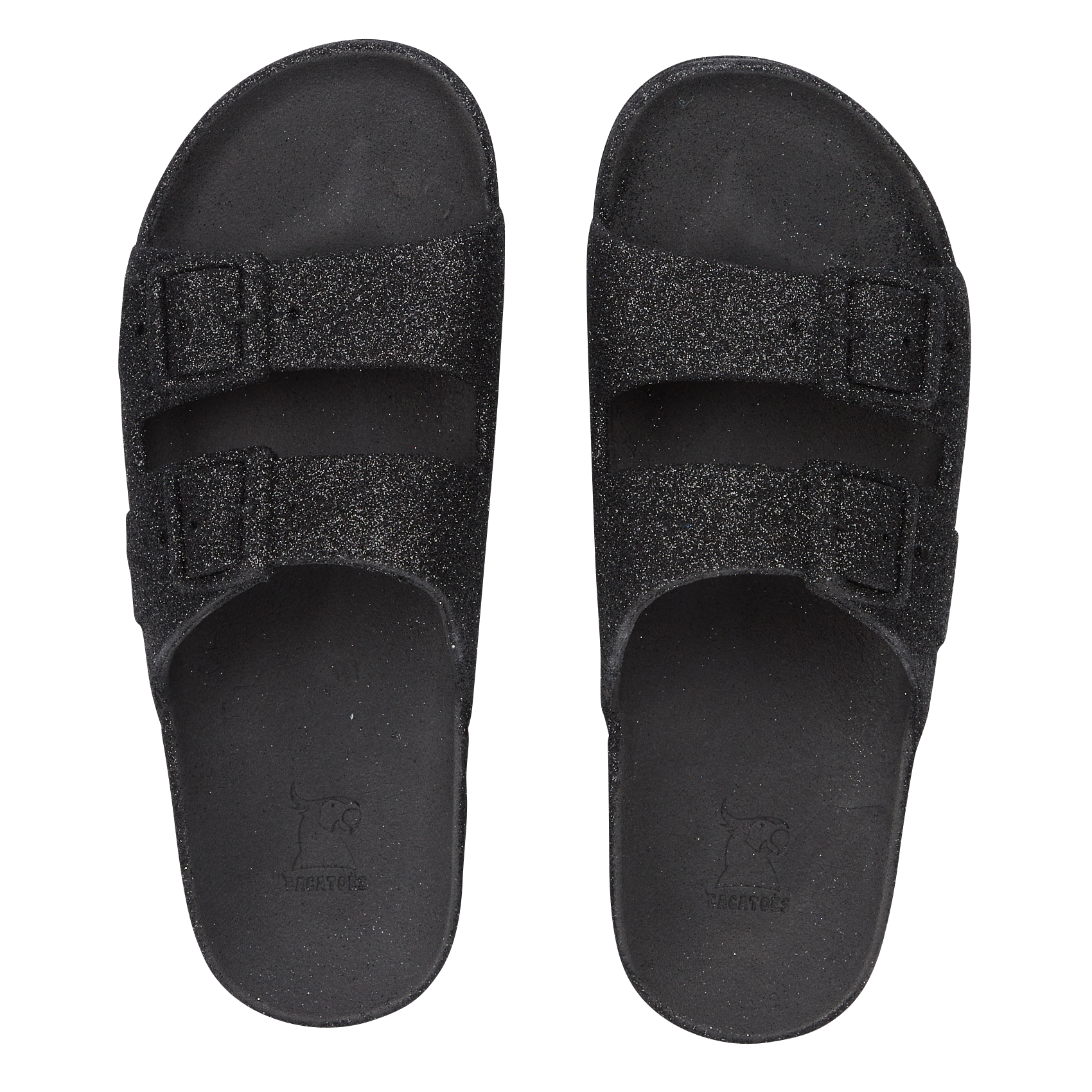 Slippers met pailletten CACATOES DO BRASIL Zwart