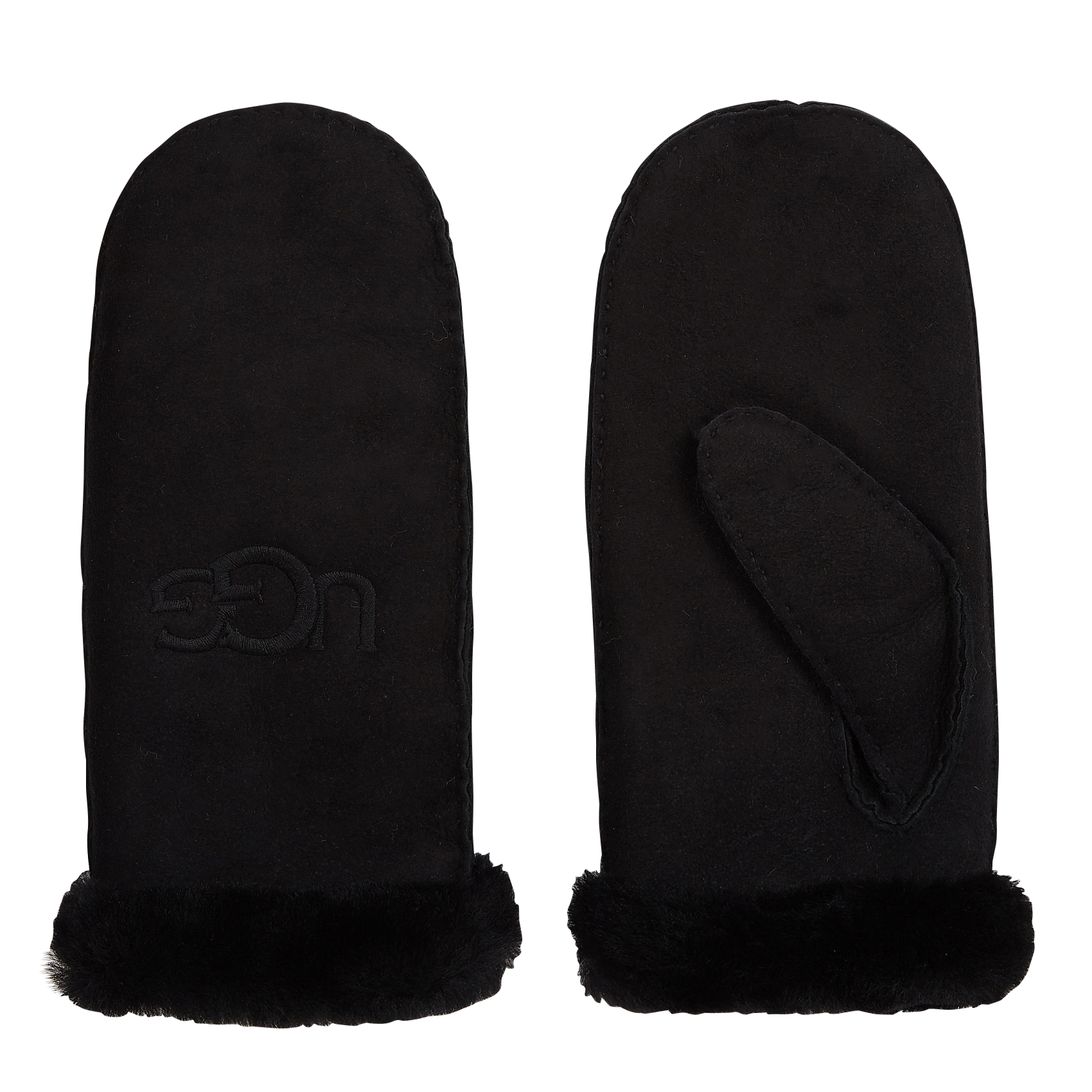 Bestickte Schaffell-Handschuhe UGG Schwarz