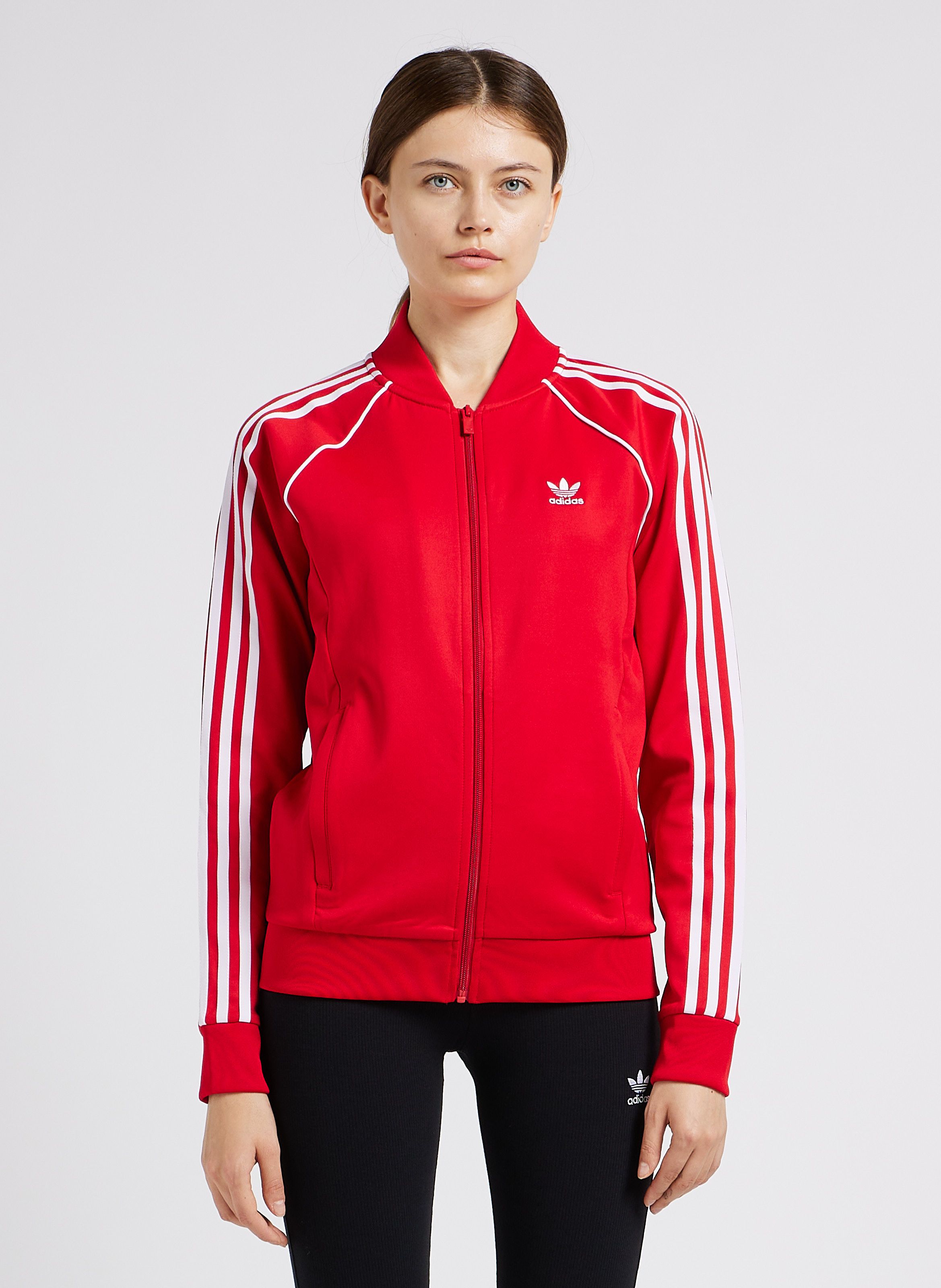 Adidas veste best sale rouge femme