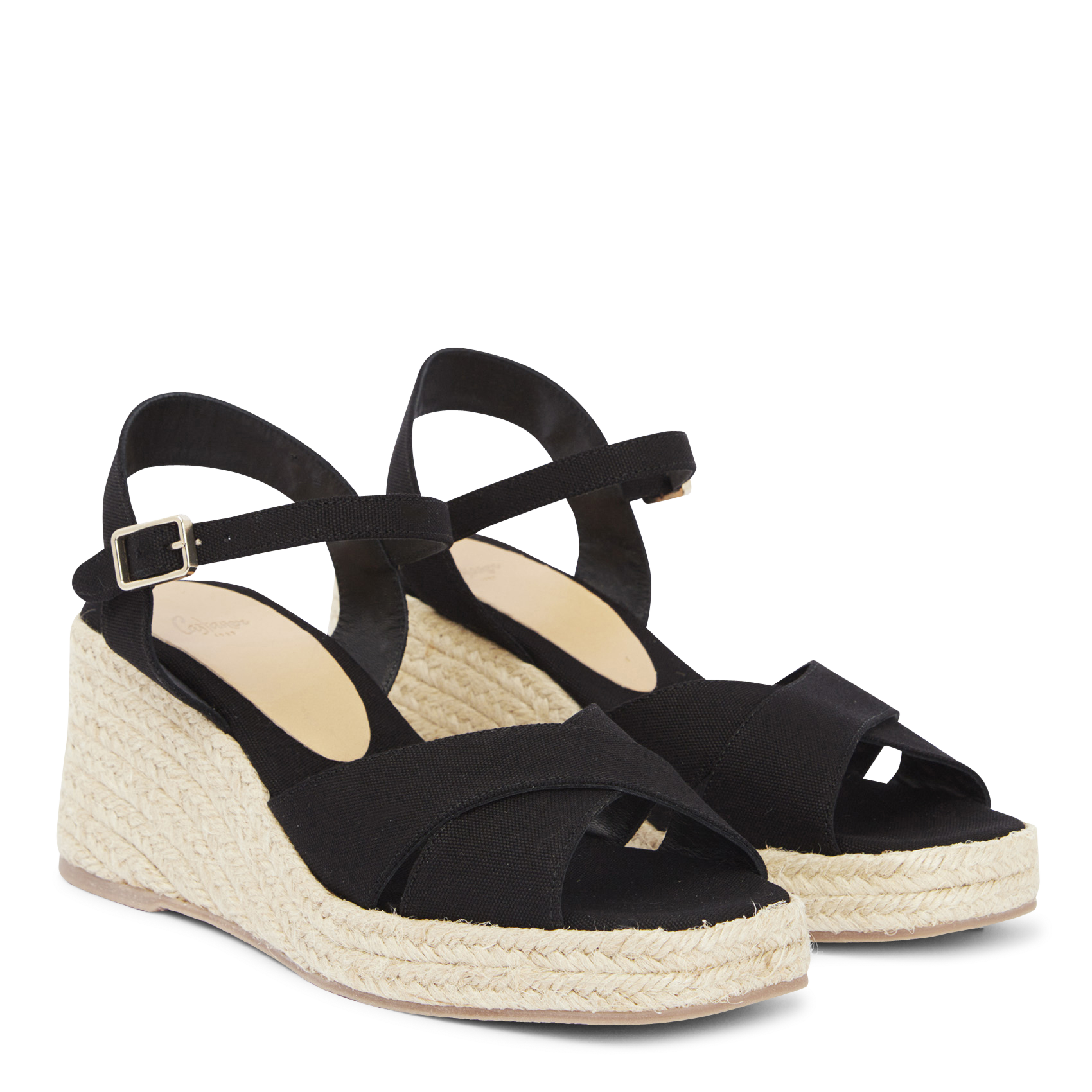 Espadrilles compensées en coton  CASTANER Noir