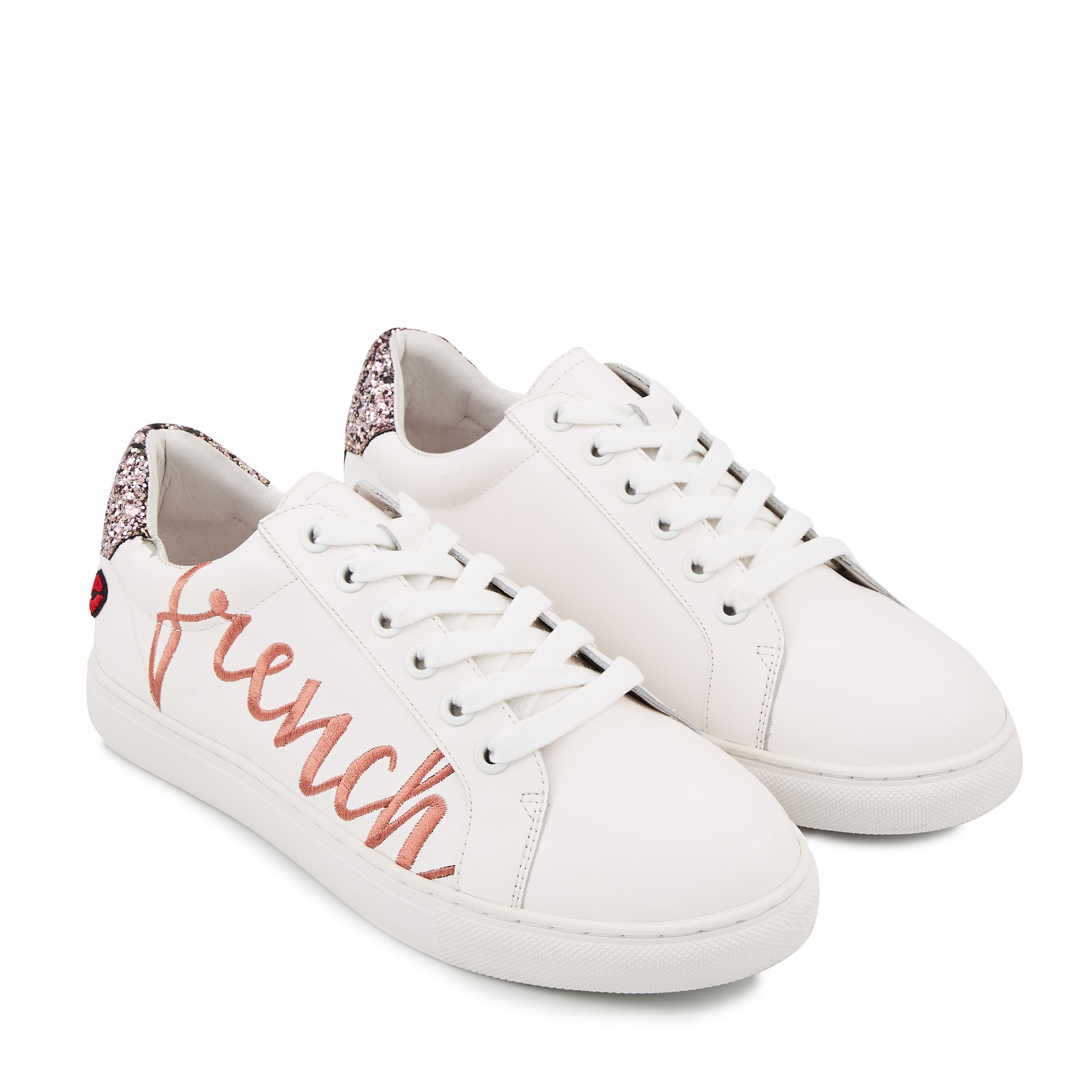 Leather sneakers BONS BAISERS PARIS White