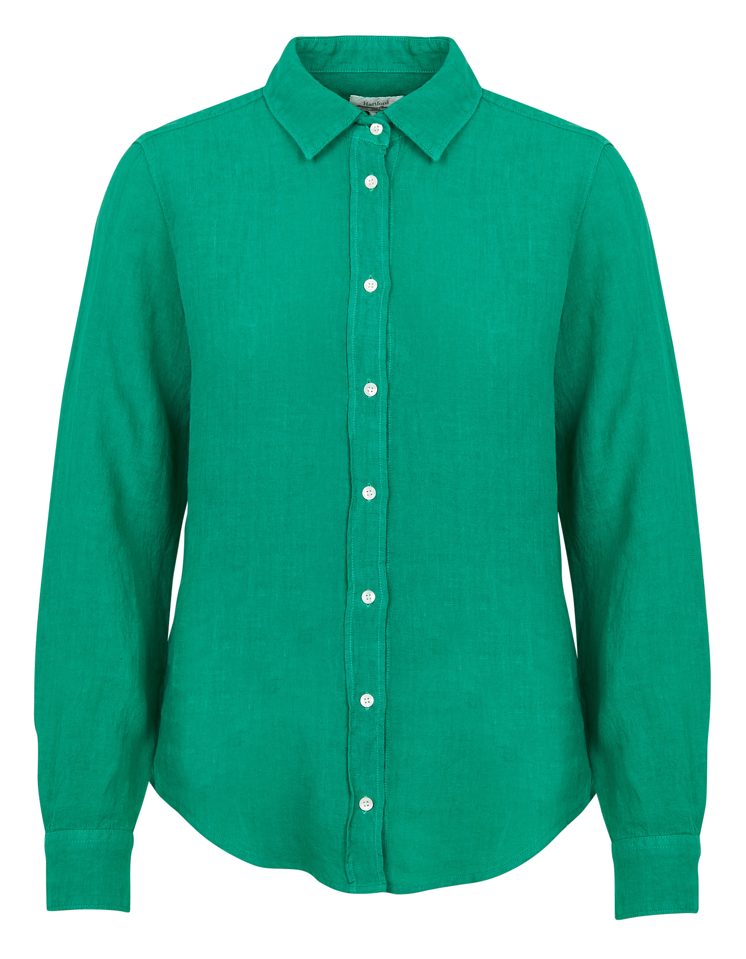 Chemise col classique en lin  HARTFORD Vert