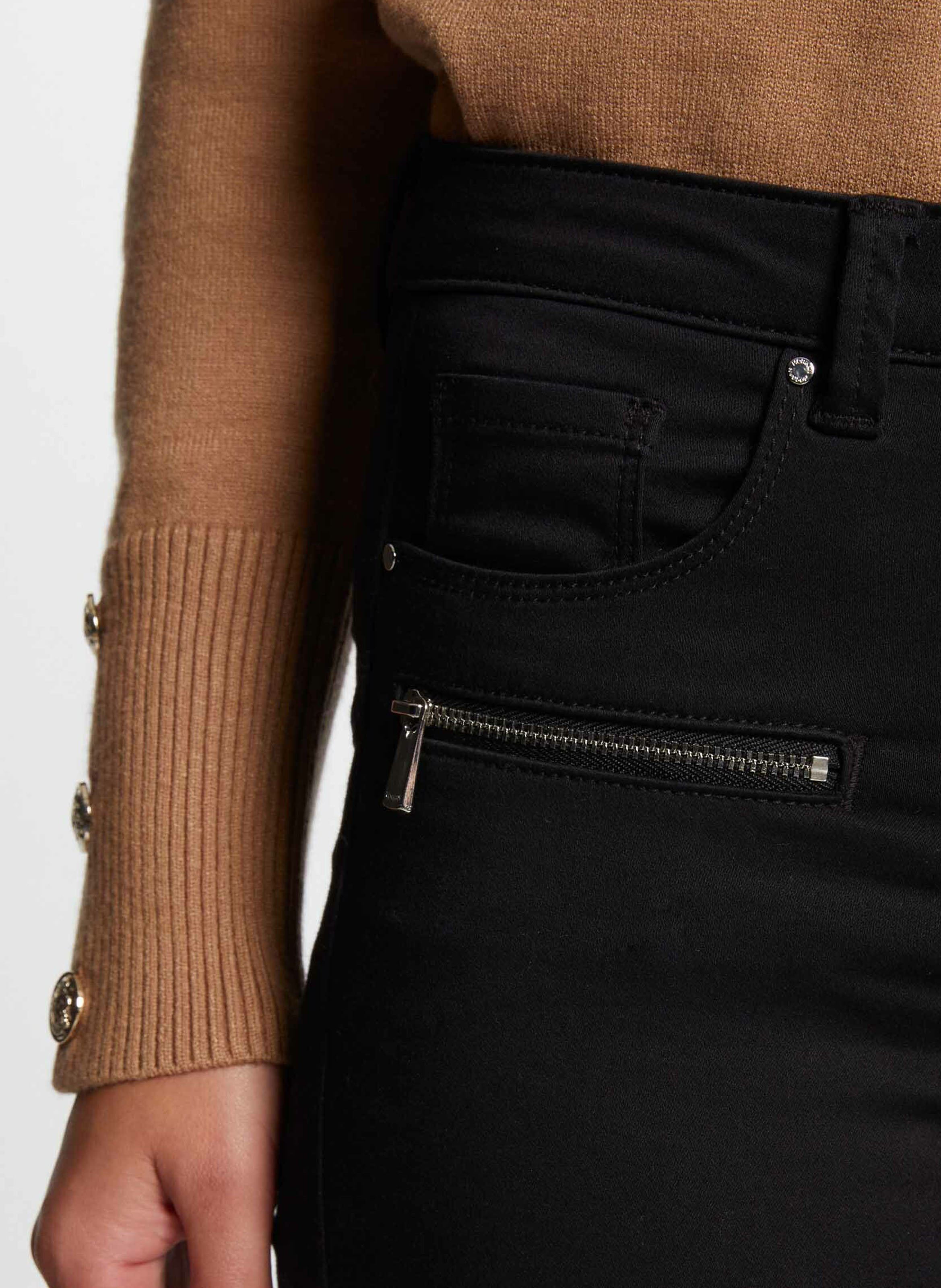 Skinny jeans - katoenblend MORGAN Zwart