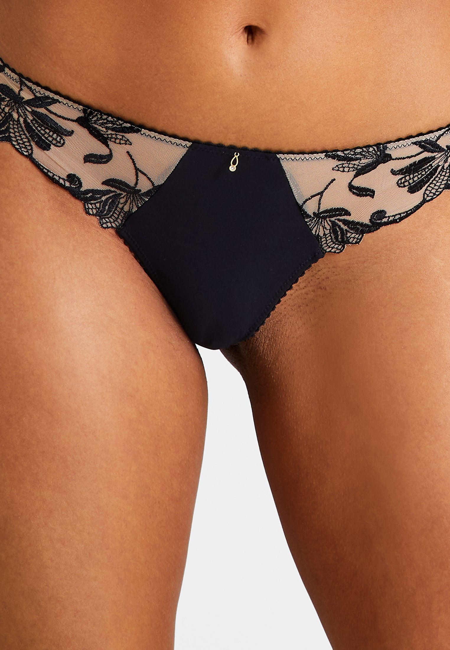 Cotton tanga AUBADE Black