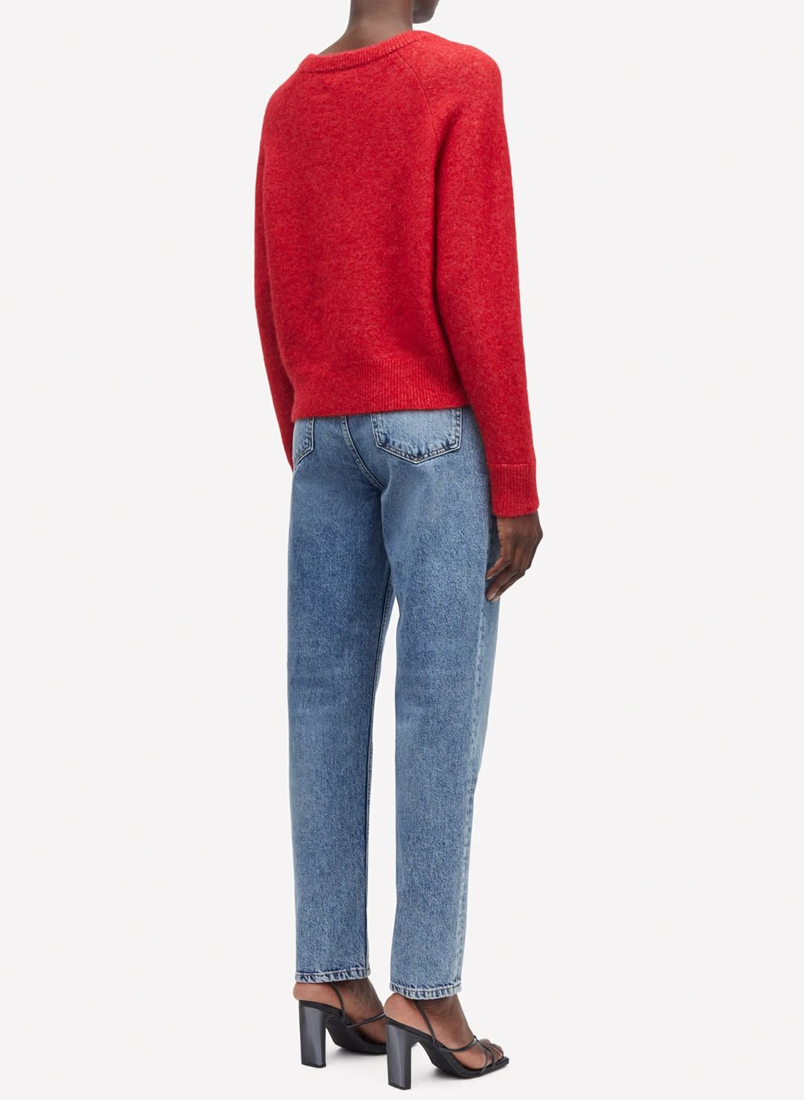 Pull col rond en laine mélangée SAMSOE SAMSOE Rouge