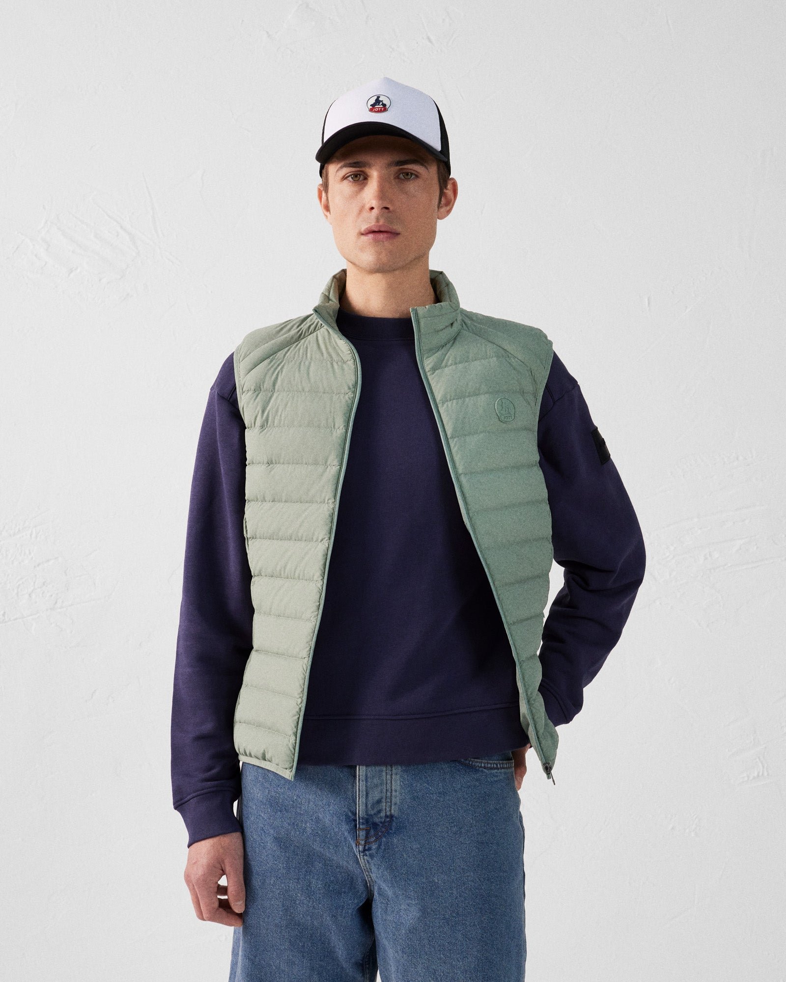Stretch sleeveless puffer jacket Arafo JOTT Green