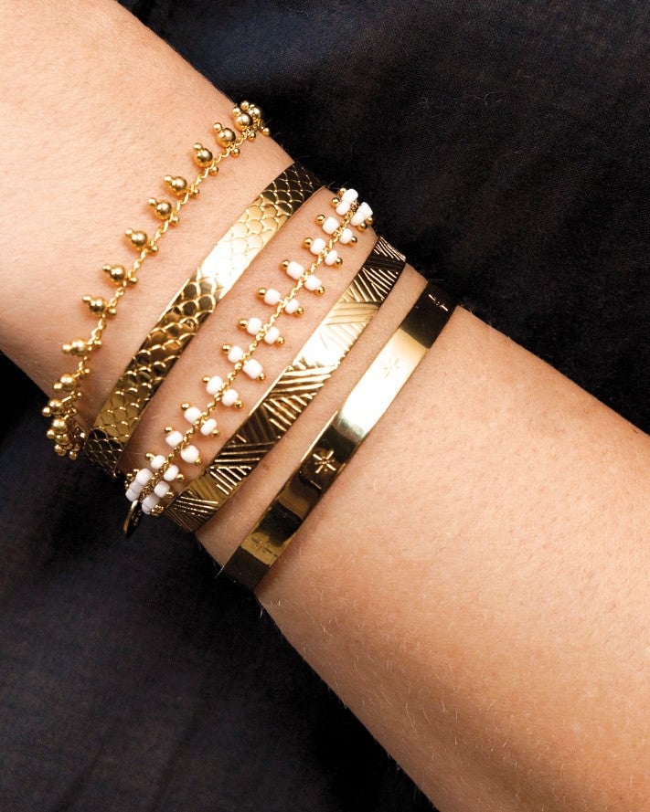 Bracelet doré à l'or fin NILAI Argent