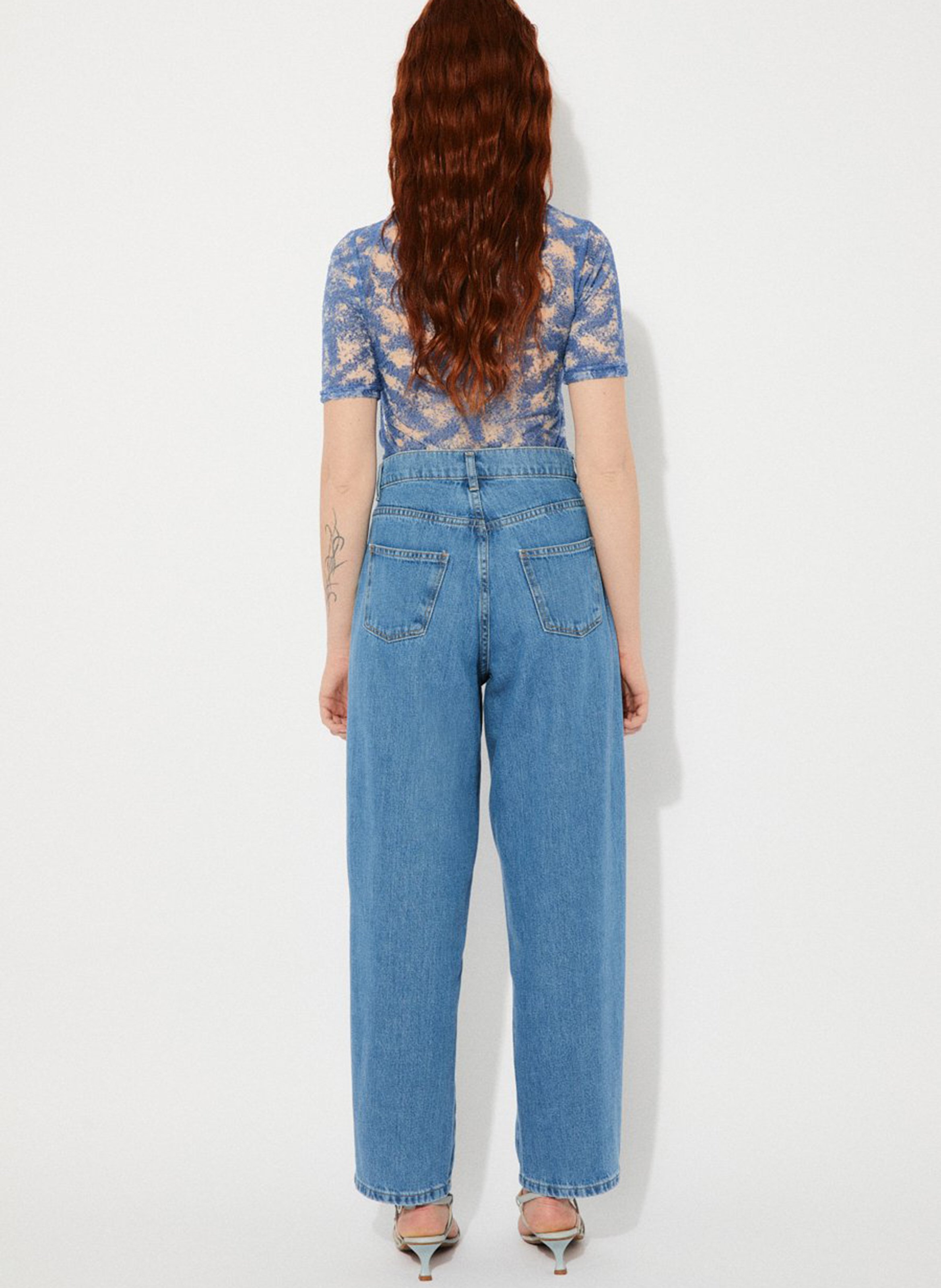 Top ajusté en coton mélangé RITA ROW Bleu