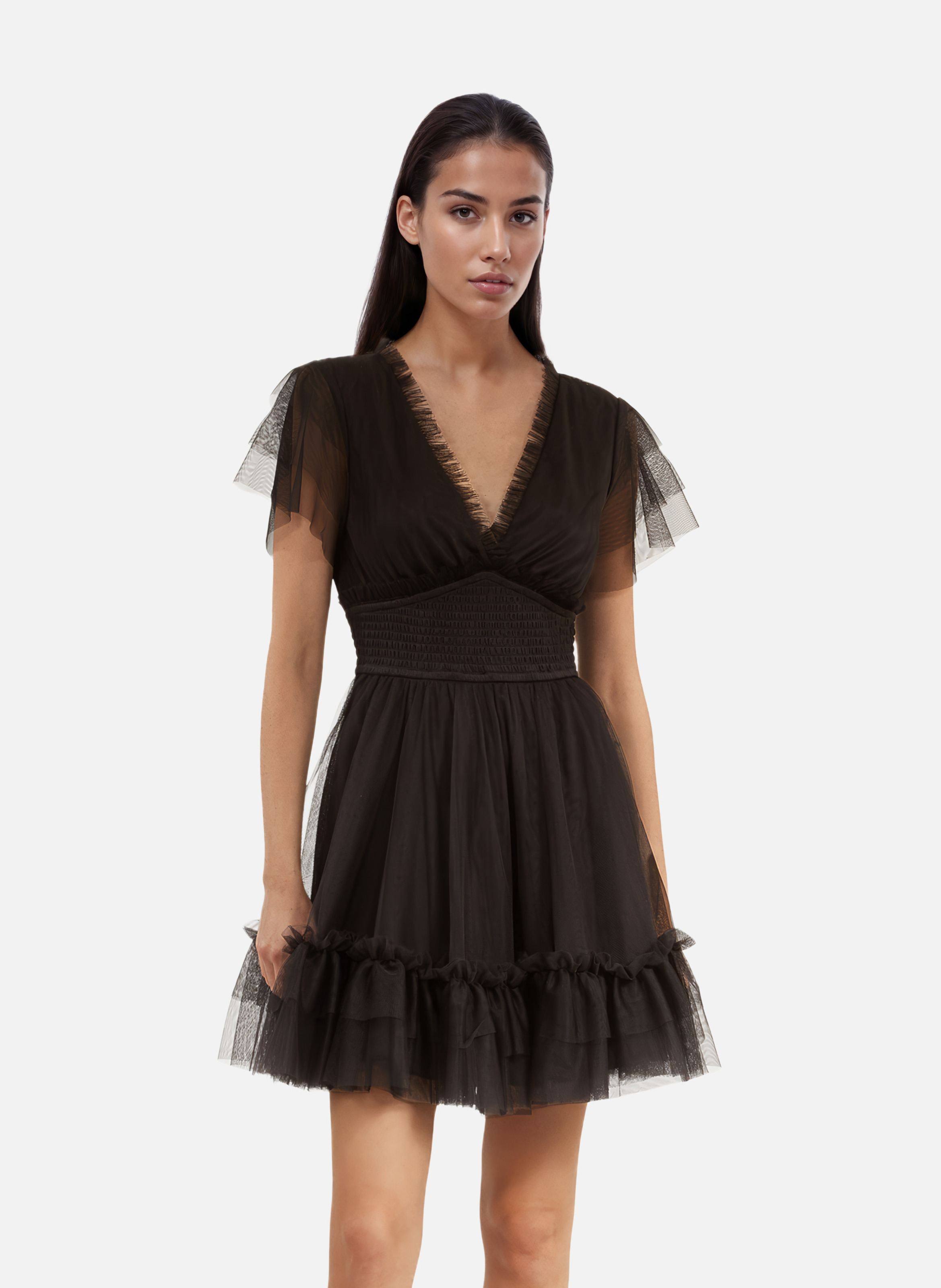 Short tulle dress THE KOOPLES Black