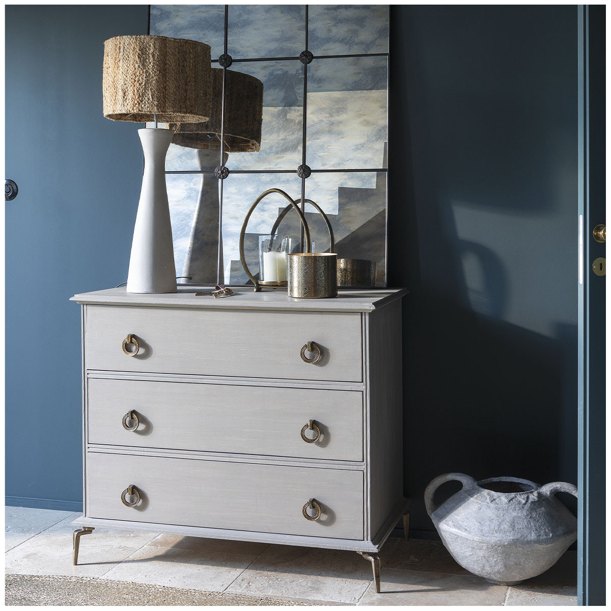 Coupe décorative avec anses BLANC D'IVOIRE Gris