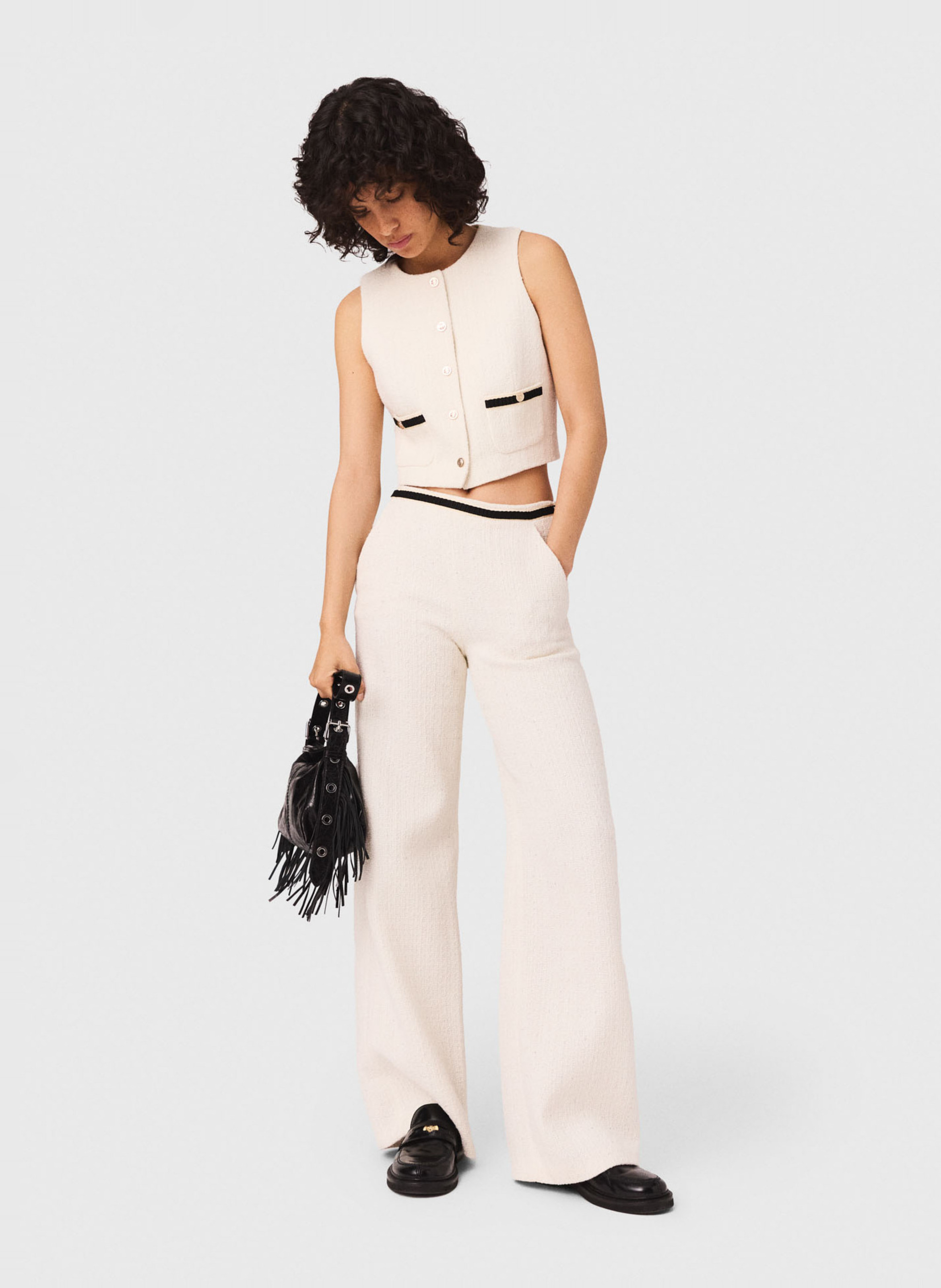 Chino van katoenmix MAJE Beige