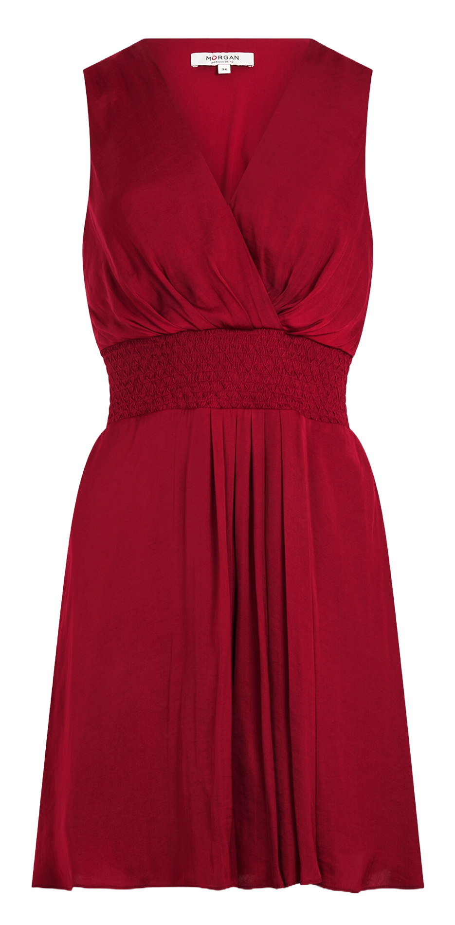 Korte jurk met kraag MORGAN Rood
