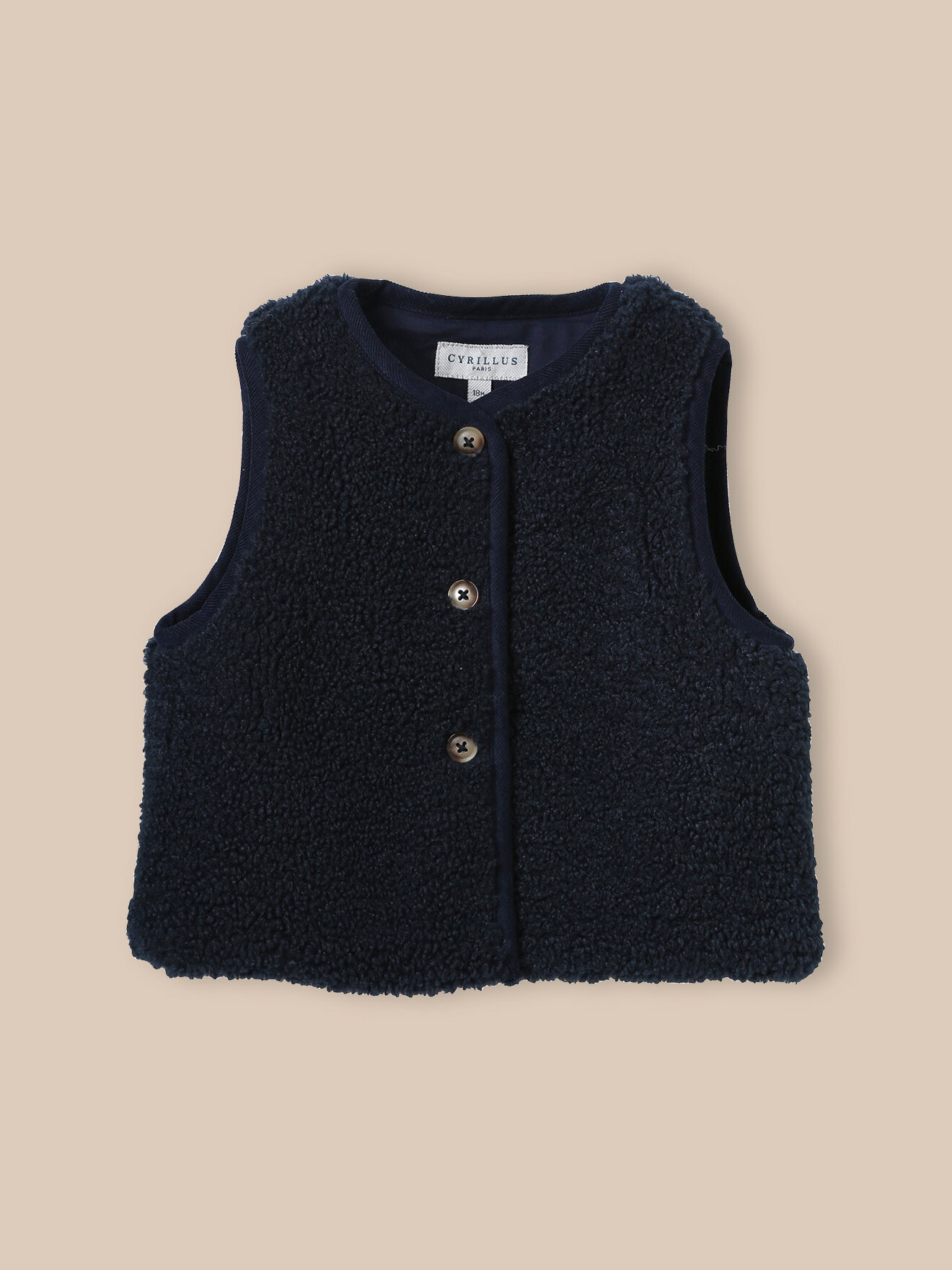 Sleeveless sherpa jacket CYRILLUS Blue