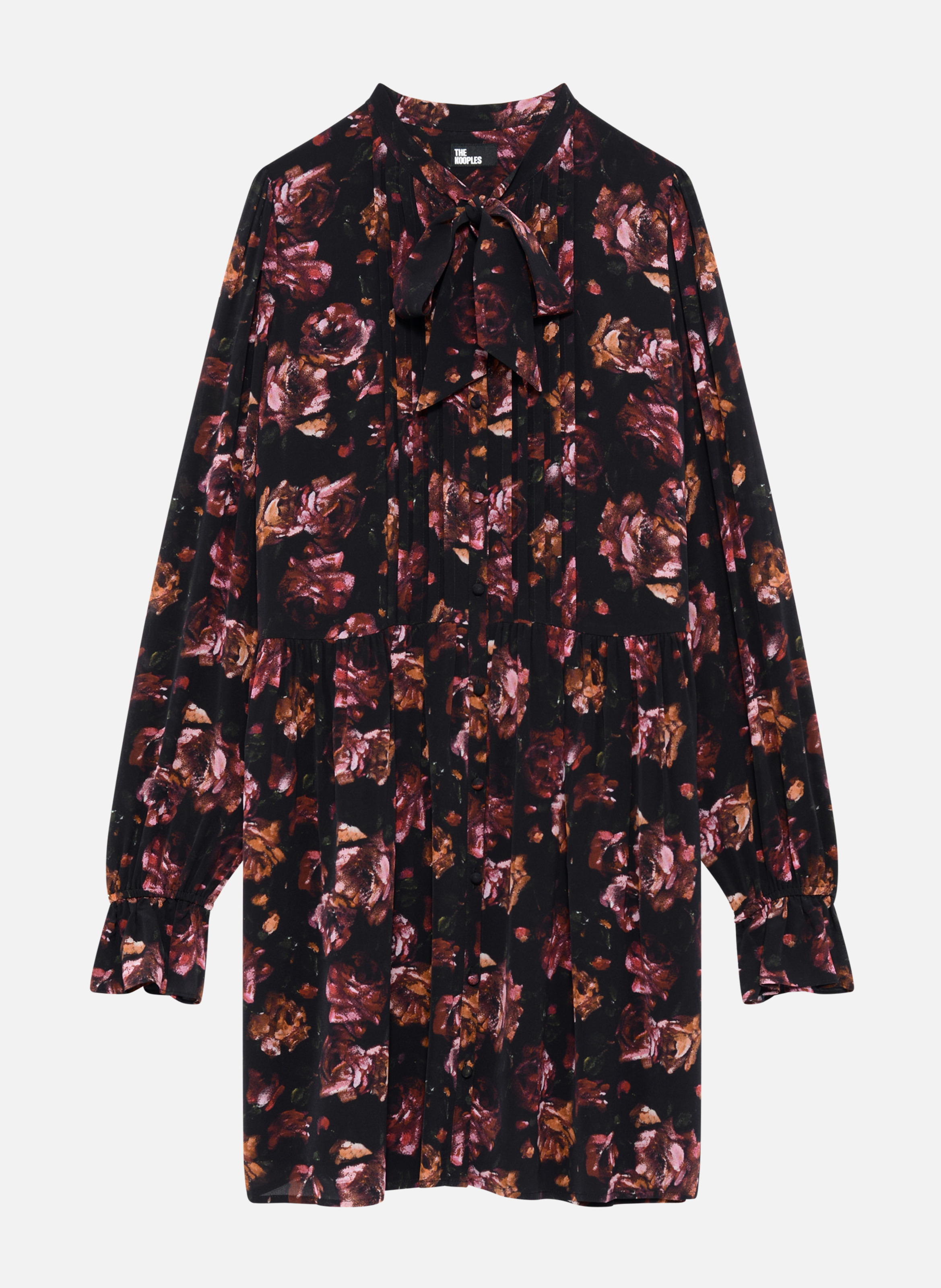Short printed silk-blend dress THE KOOPLES Red