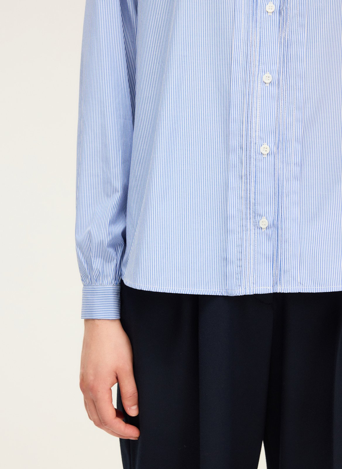 Chemise droite col classique en coton PABLO Bleu