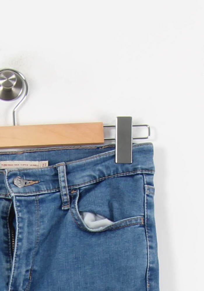 Cropped slim jeans with studs LEVI'S - Seconde main Blue