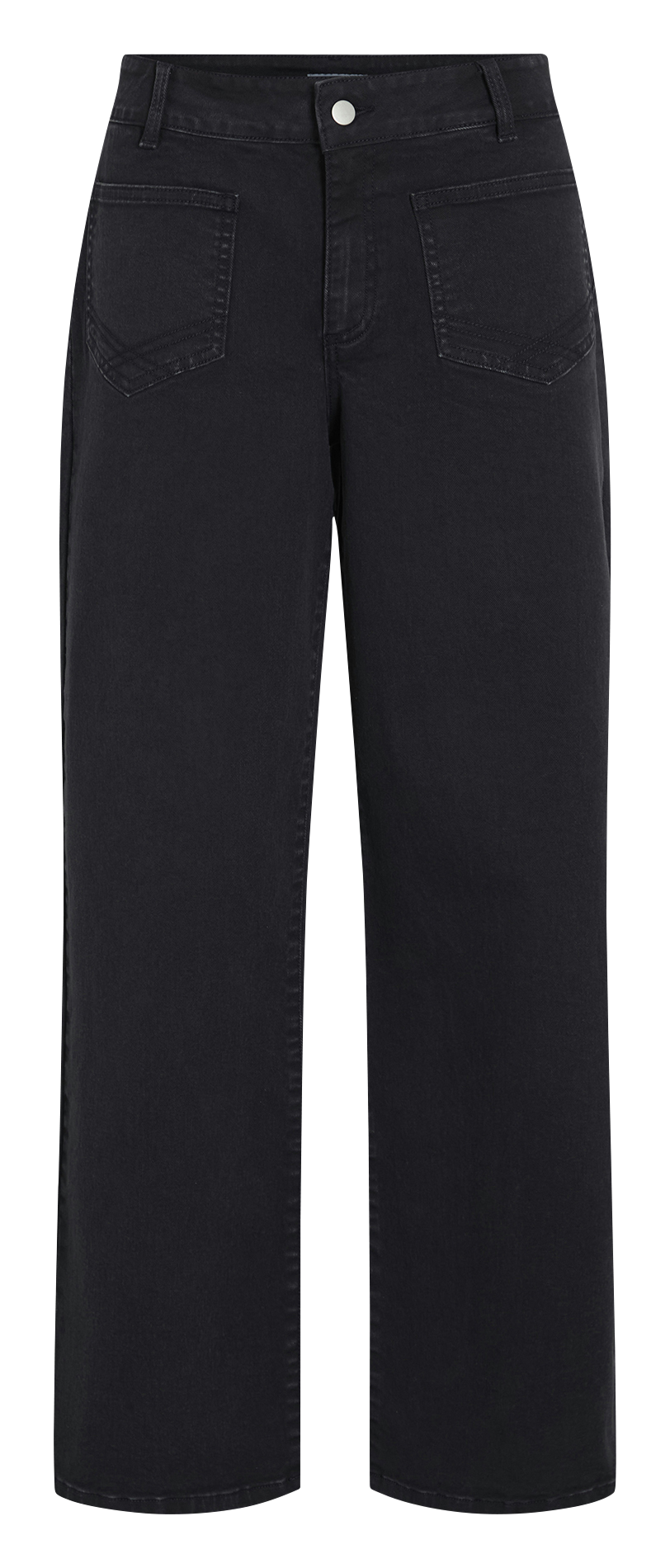 Weite Jeans aus Baumwoll-Mix Schwarz