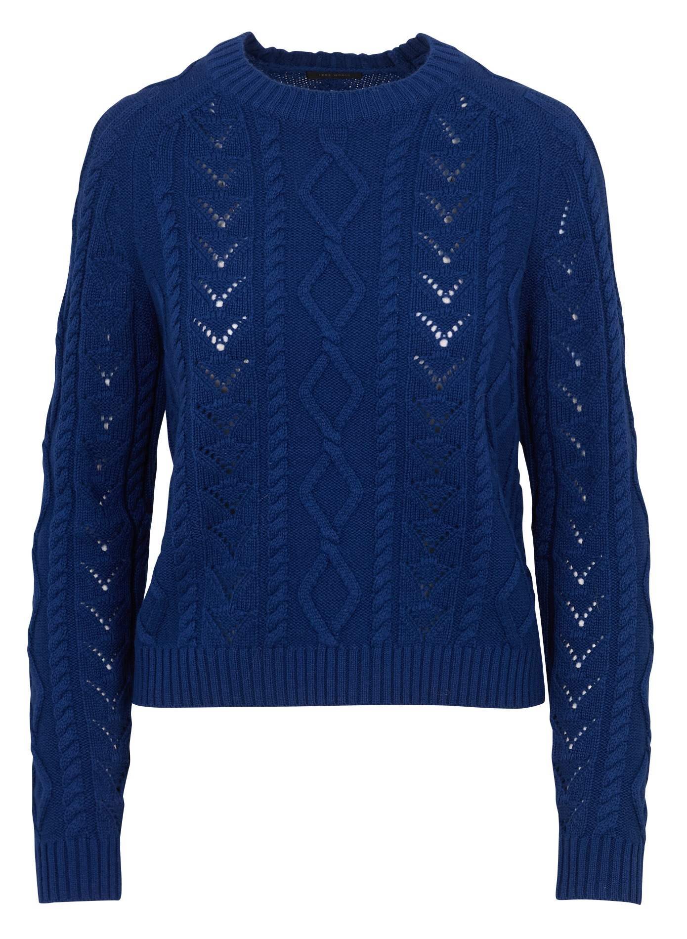 Pull col rond en laine IKKS Bleu