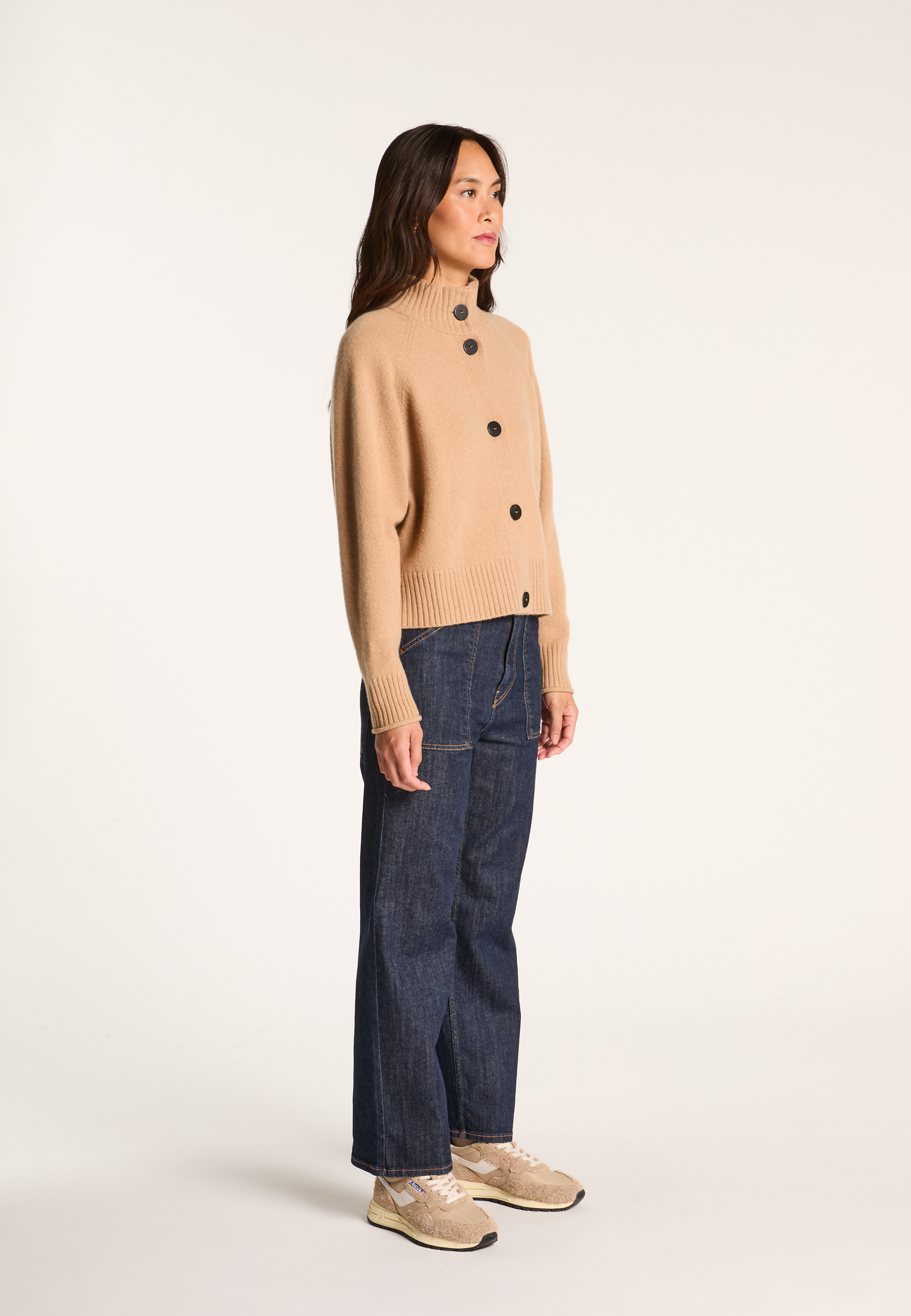 Cashmere blend cardigan MAISON MONTAGUT Brown