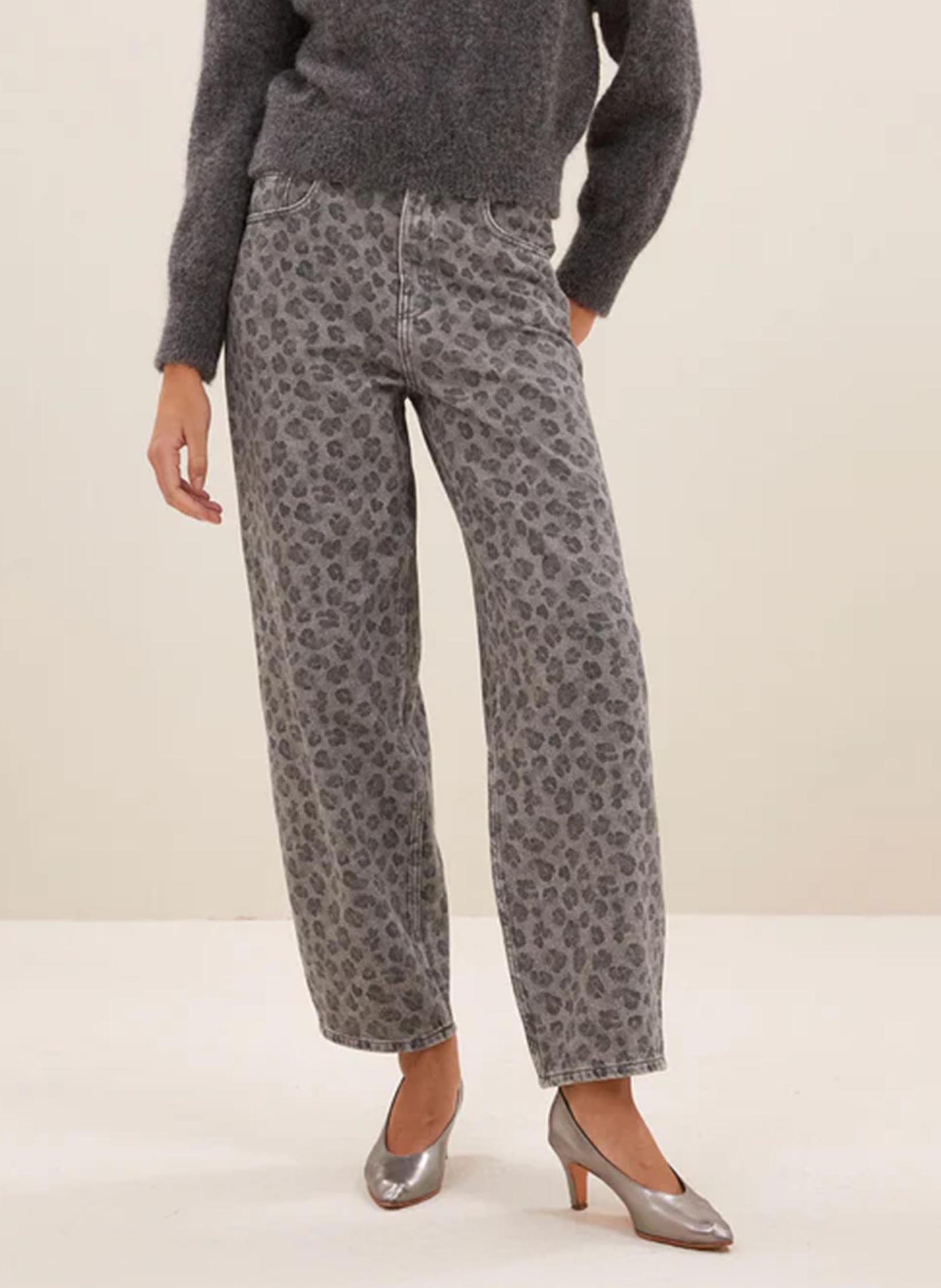 Wide jacquard trousers BY BAR Grey