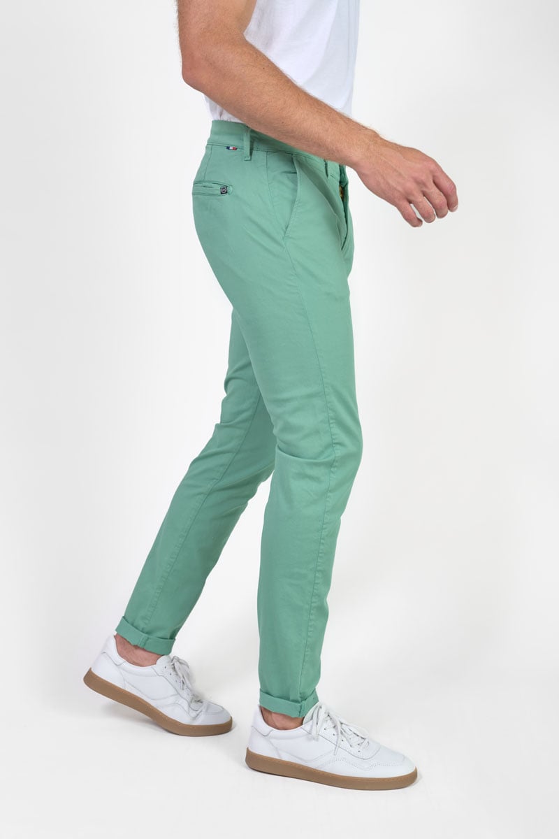 Chino pants LE TEMPS DES CERISES Green