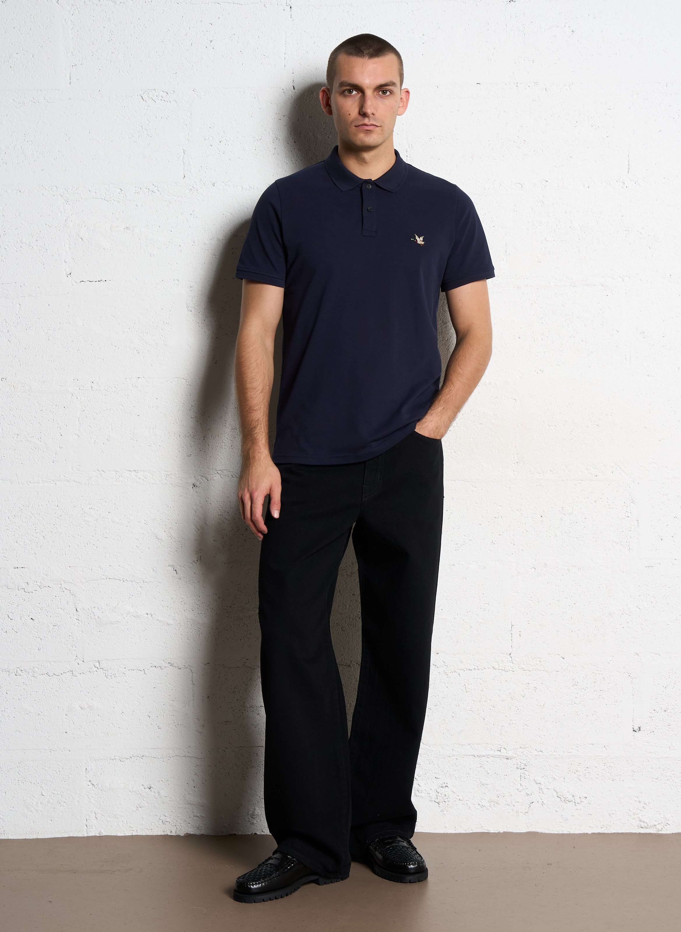 Polo straight-fit en coton CHEVIGNON Bleu