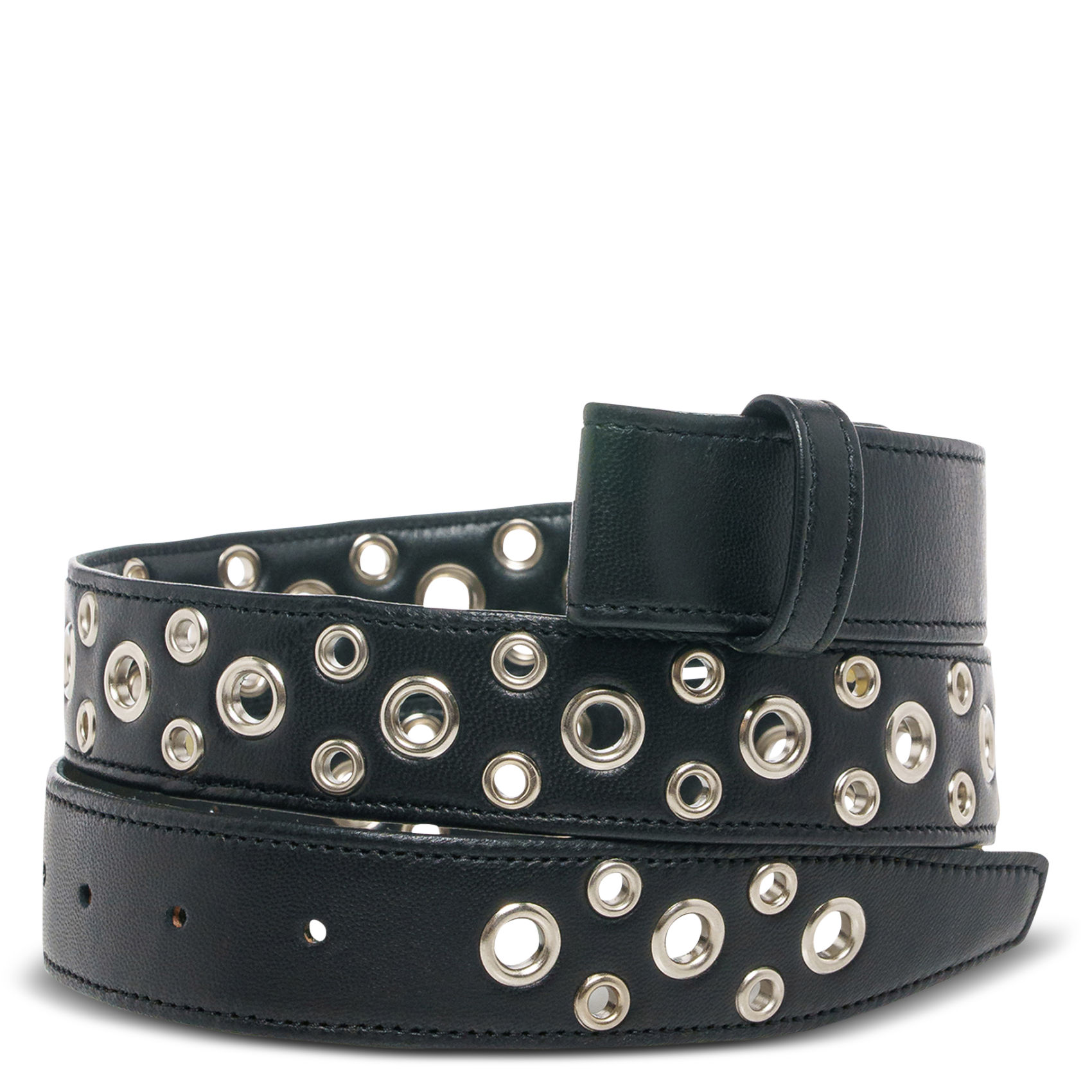 Ceinture en cuit mélangé CLARIS VIROT Noir