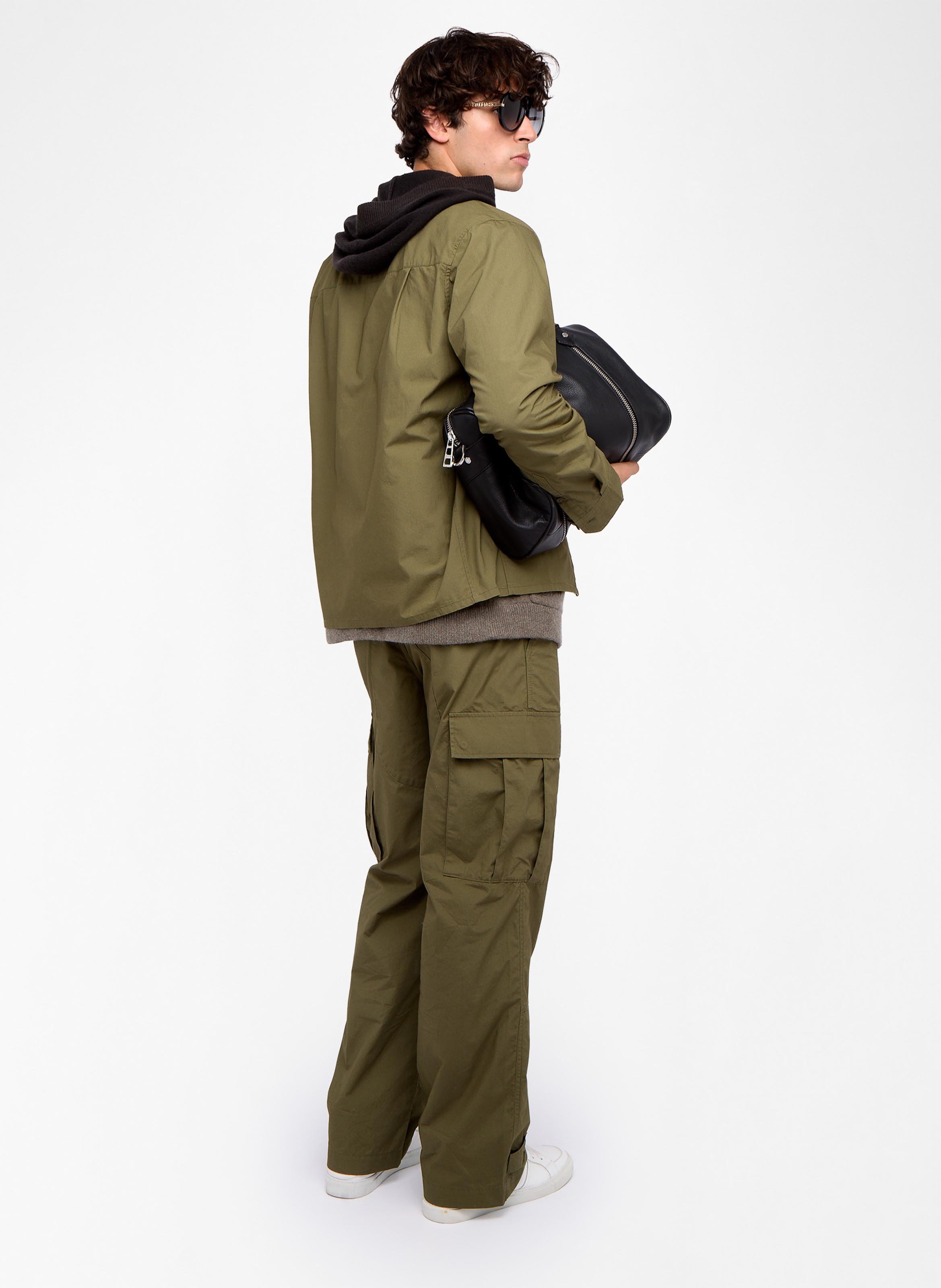 Veste droite zippée unie en coton ZADIG&VOLTAIRE Kaki