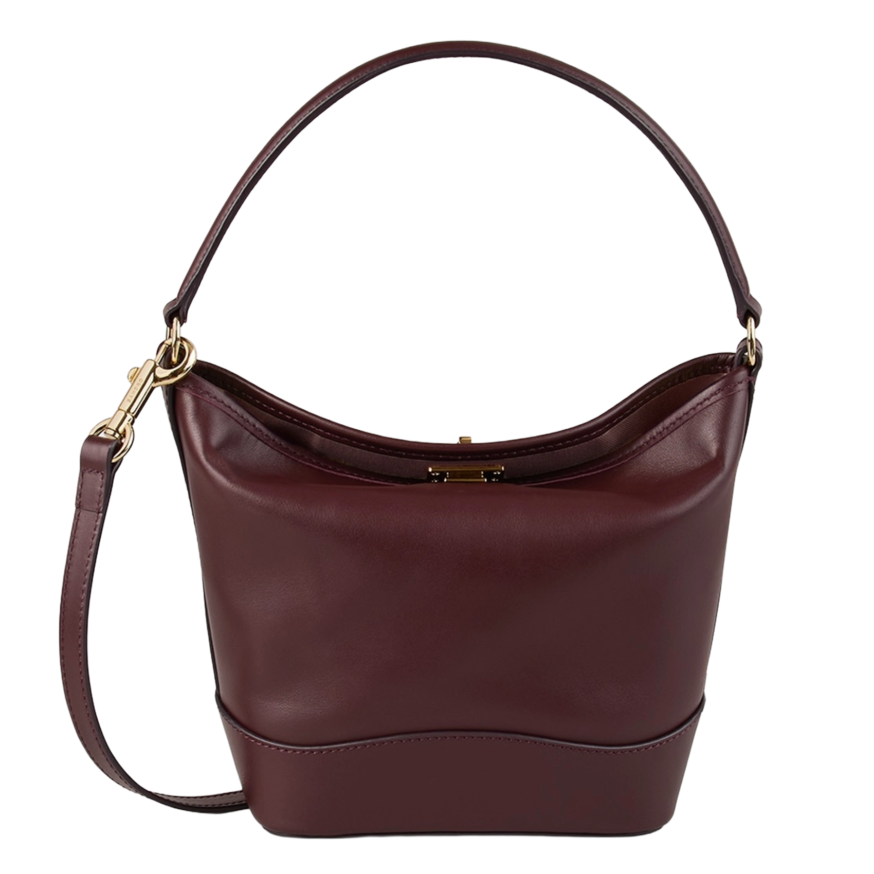 Petit sac seau bandoulière en cuir SANDRO Rouge