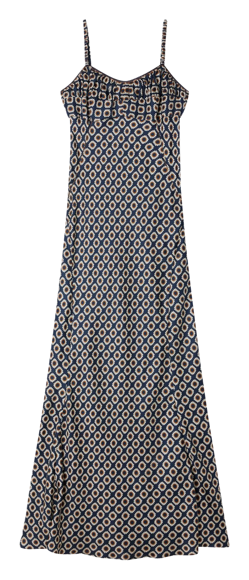 Robe longue imprimée esprit lingerie SANDRO Bleu