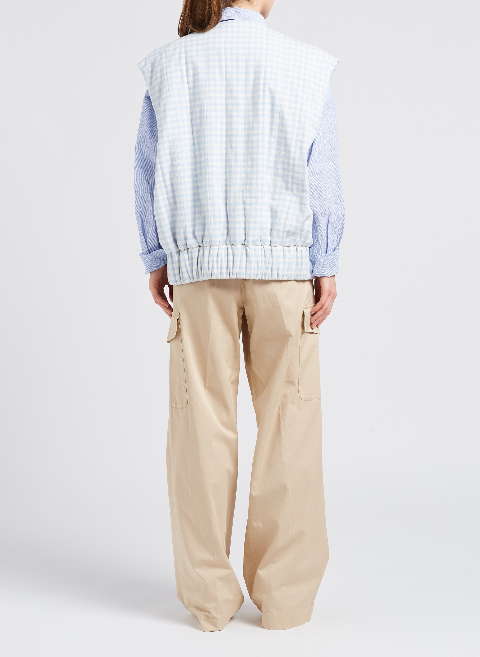 Veste sans manches en coton mélangé  COLLECTORS CLUB Bleu