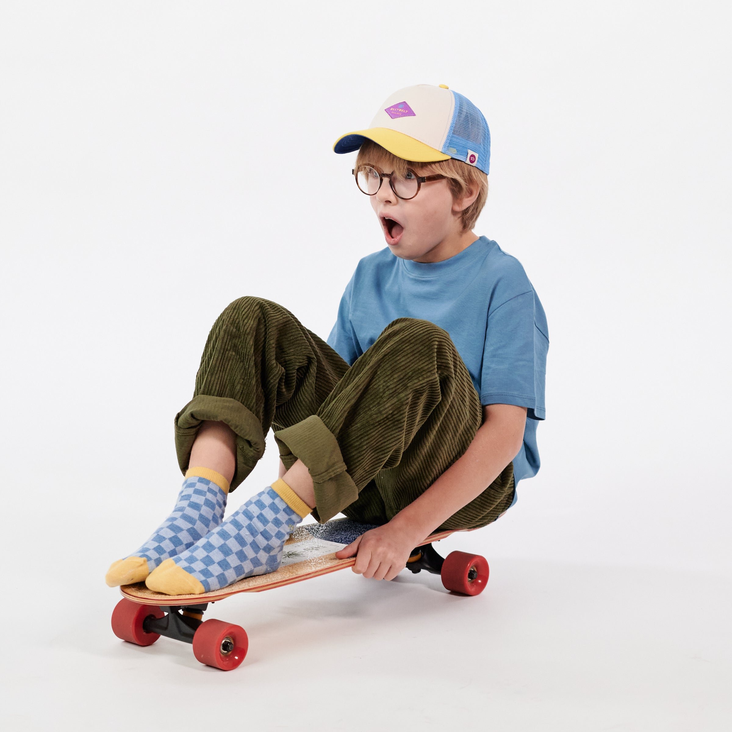 Checked socks BILLYBELT Blue