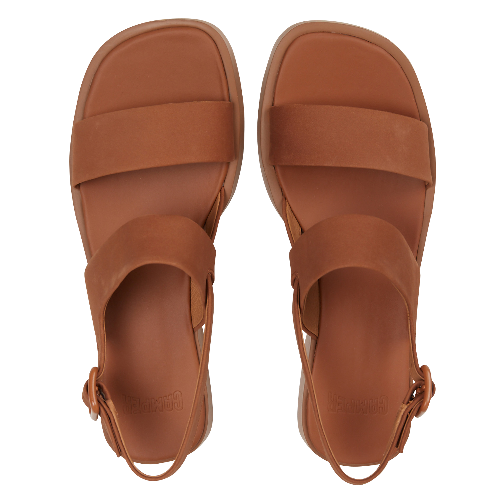 Leren sandalen CAMPER Bruin