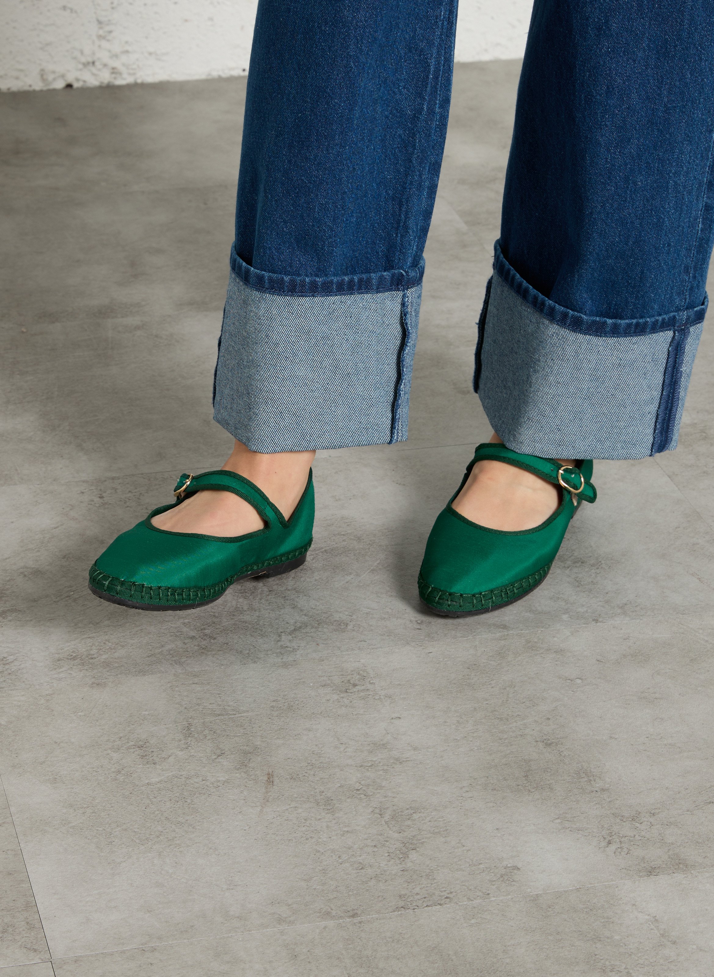 Zijden ballerina's FLABELUS Groen