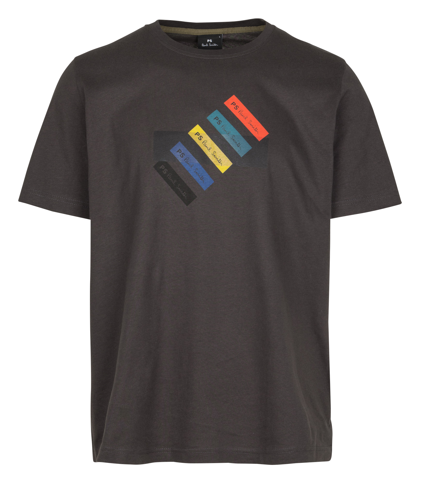 Oversized round neck T-shirt in organic cotton with screen printing PAUL SMITH Silver