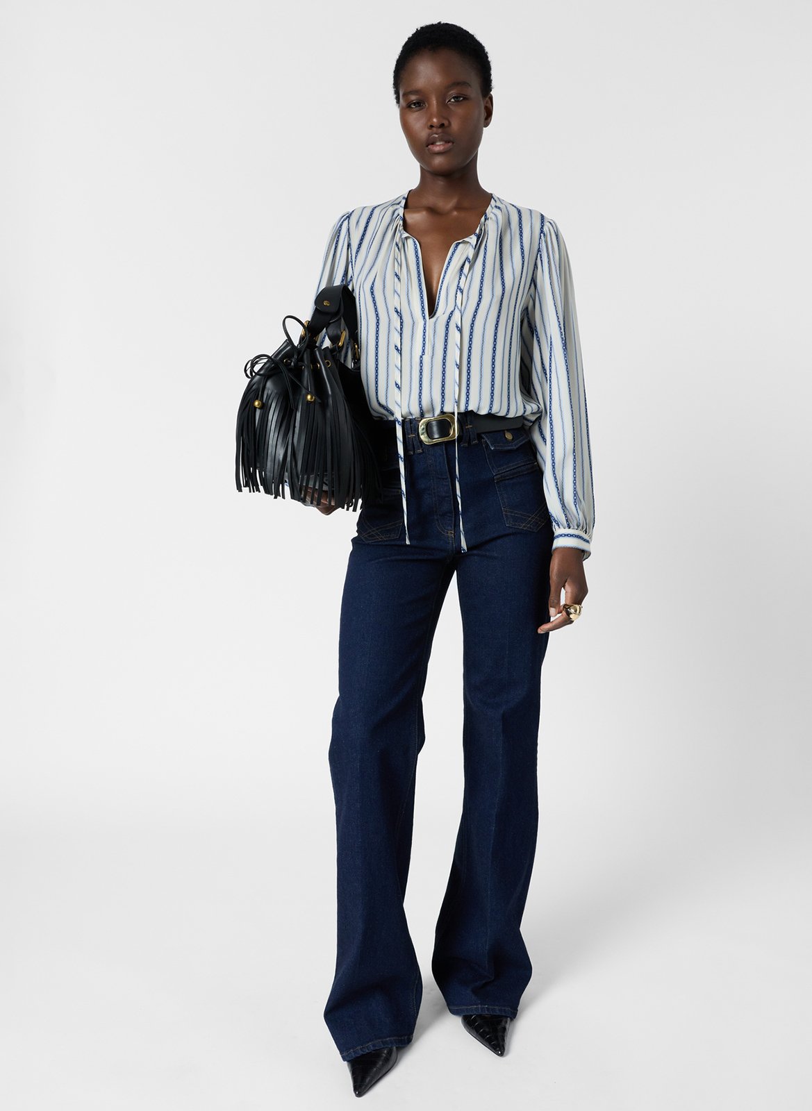 Blouse à rayures GERARD DAREL Beige