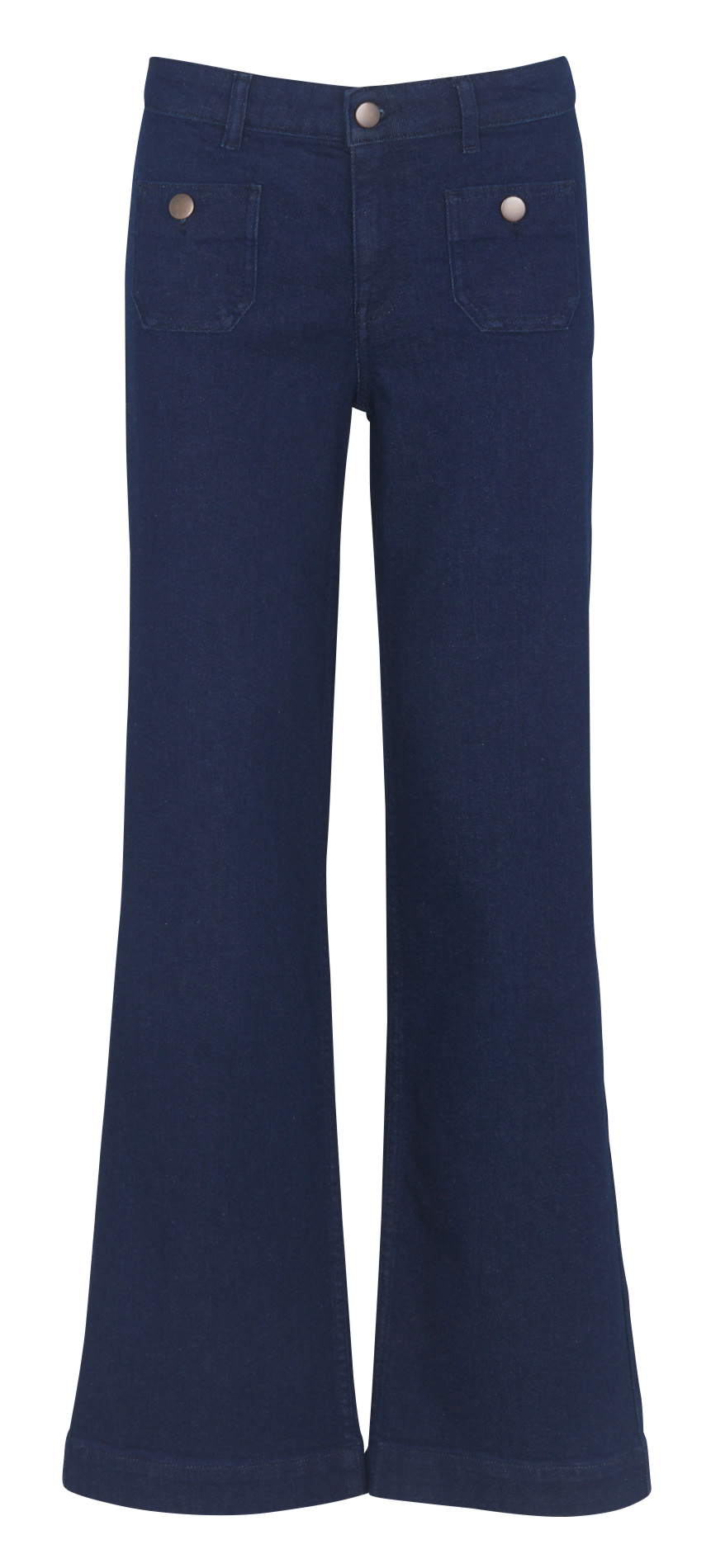 Rechte jeans met normale taille in effen kleur MAISON 123 Blauw