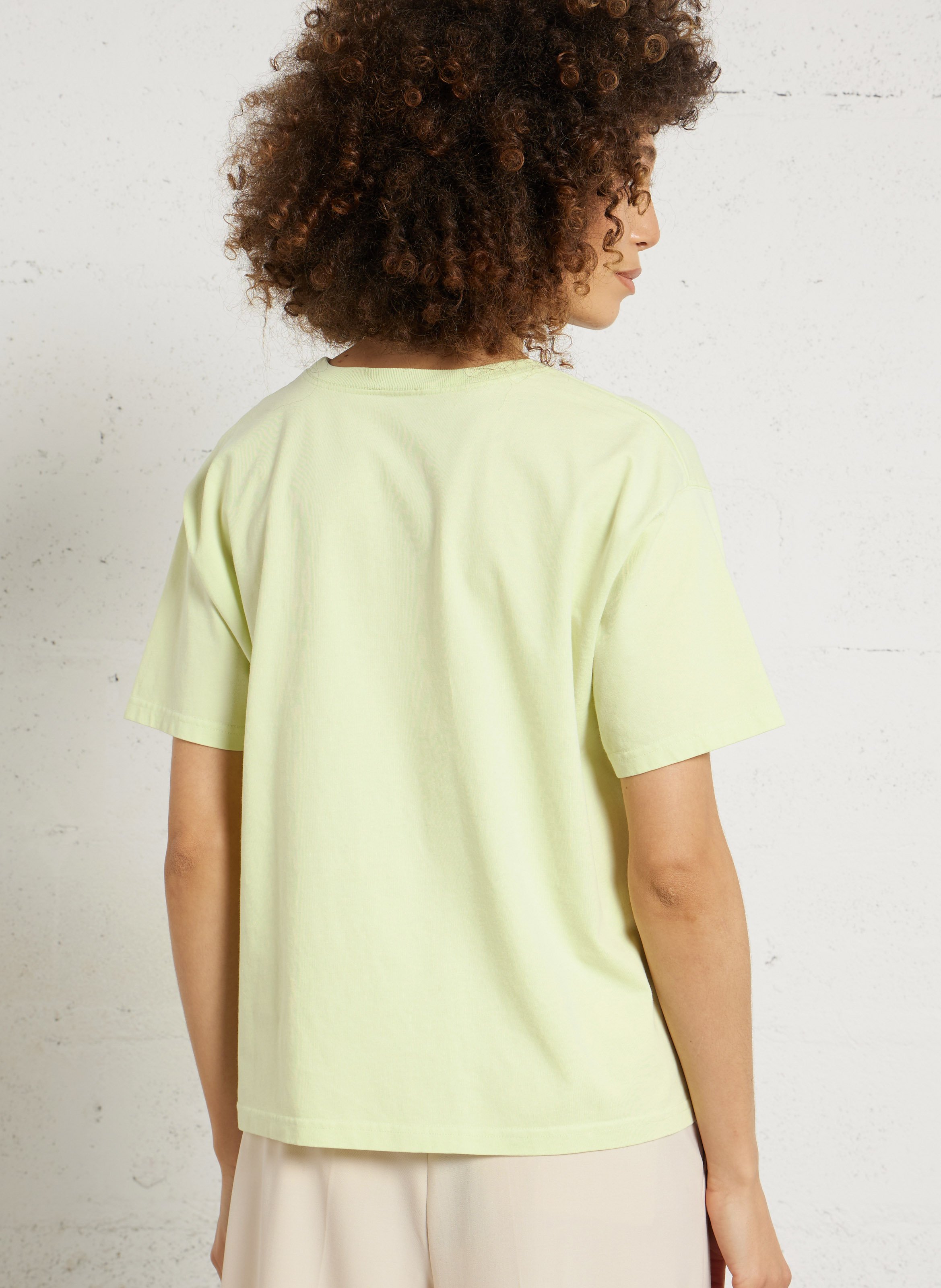 Loose-fit round-neck cotton T-shirt AMERICAN VINTAGE Yellow