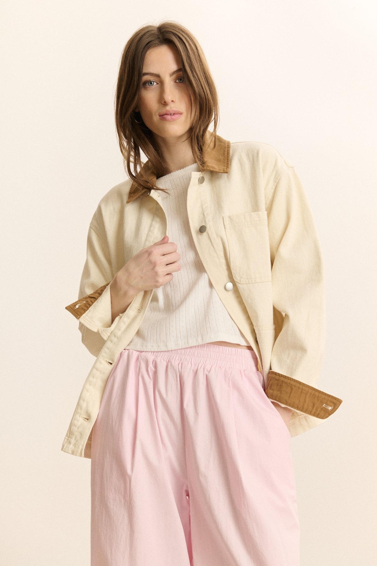 Short workwear jacket GARANCE PARIS White