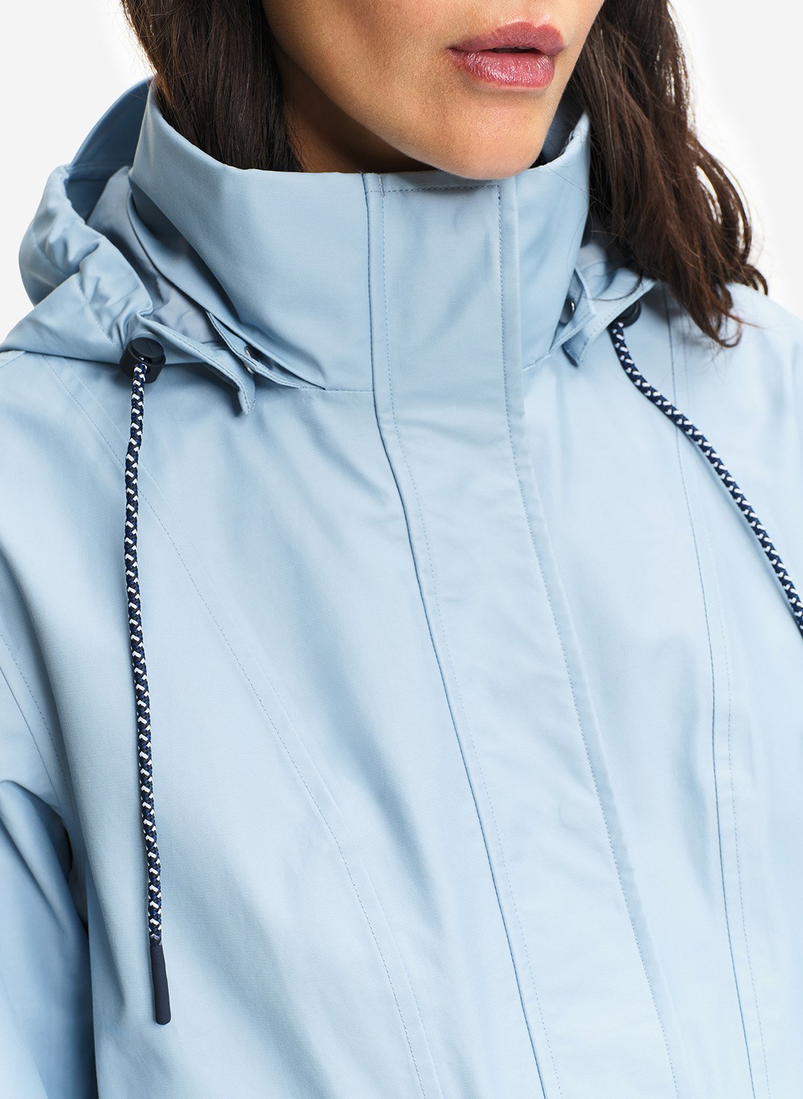Solid hooded parka coat AIGLE Blue