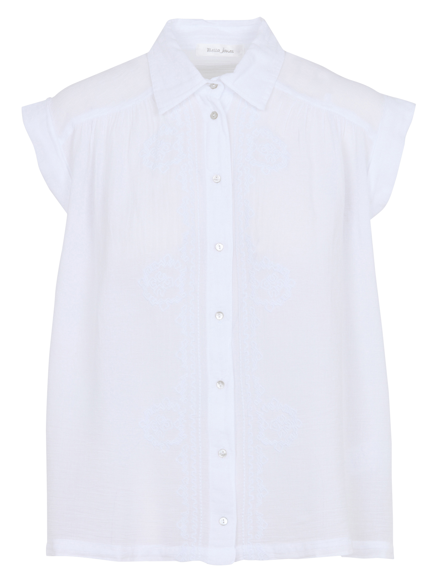 Capri plain oversized shirt BELLA JONES White