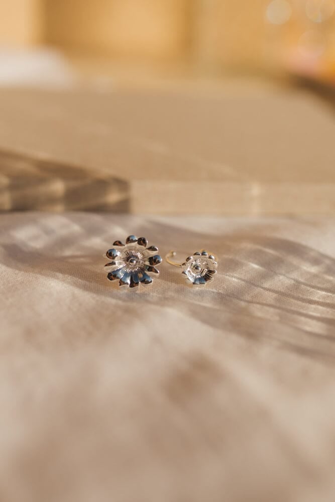 Silver-plated flower ring Silver