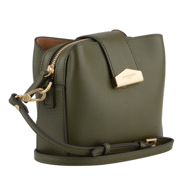 Calfskin leather shoulder bag Green