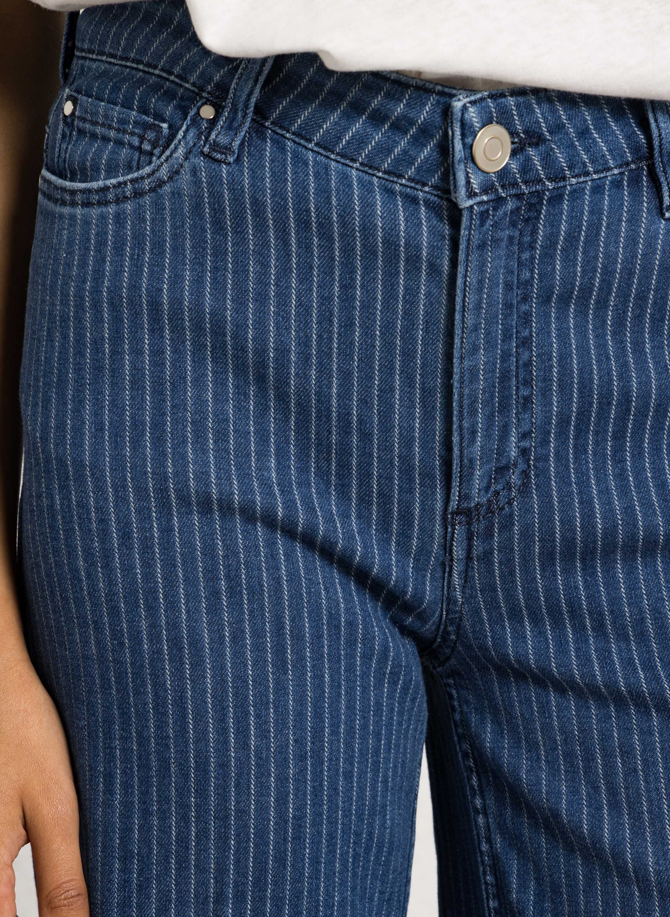 Striped straight jeans MAISON 123 Blue