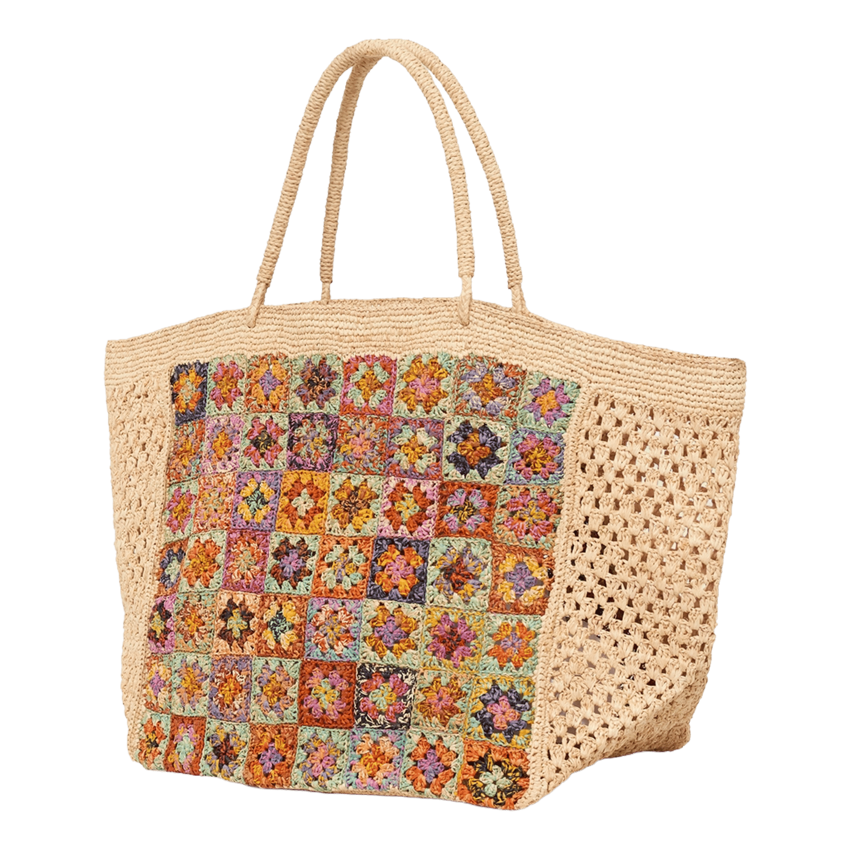 Cabas en raphia PABLO Noir