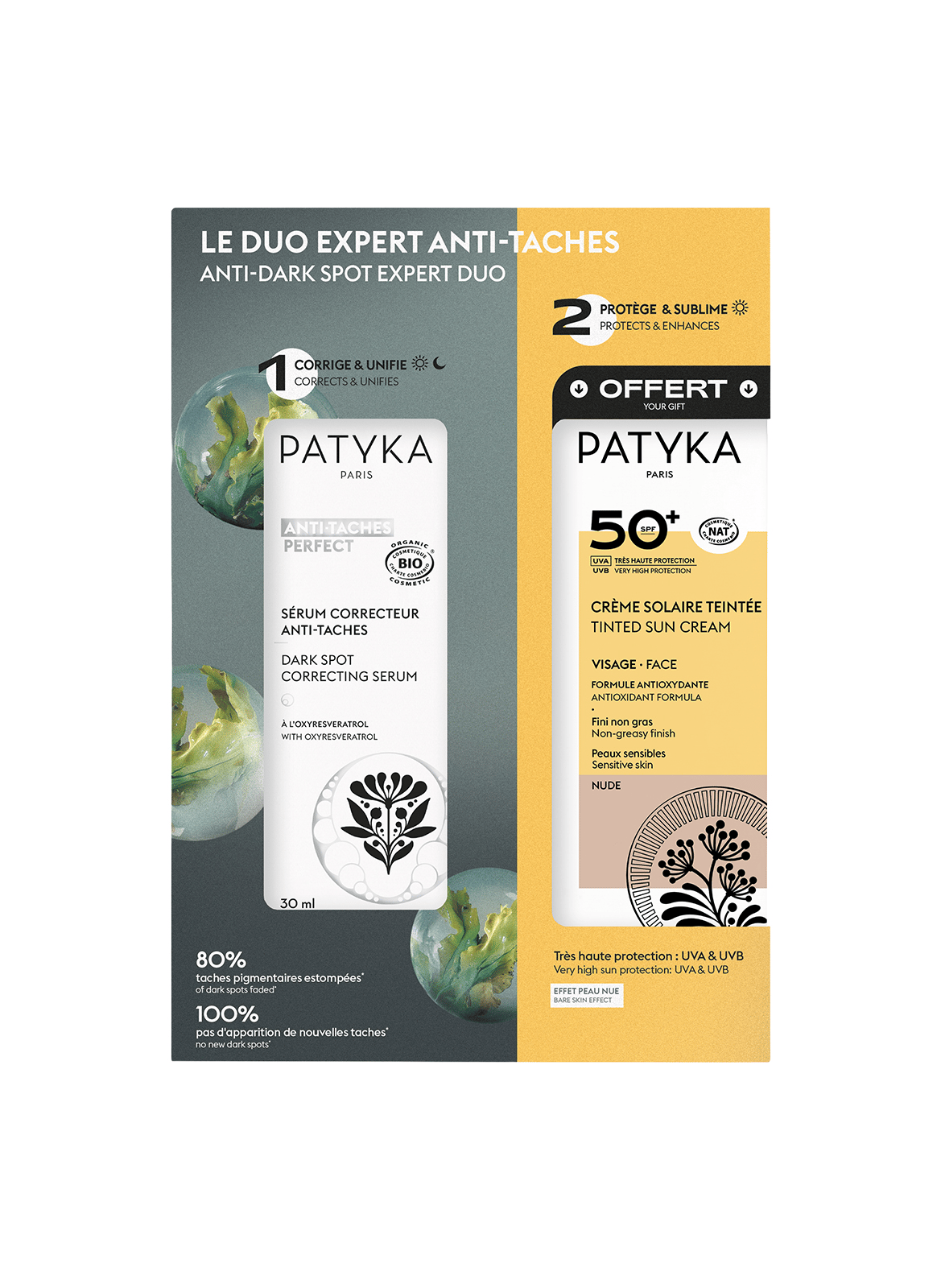 Set van twee anti-vlekken experts. PATYKA No color