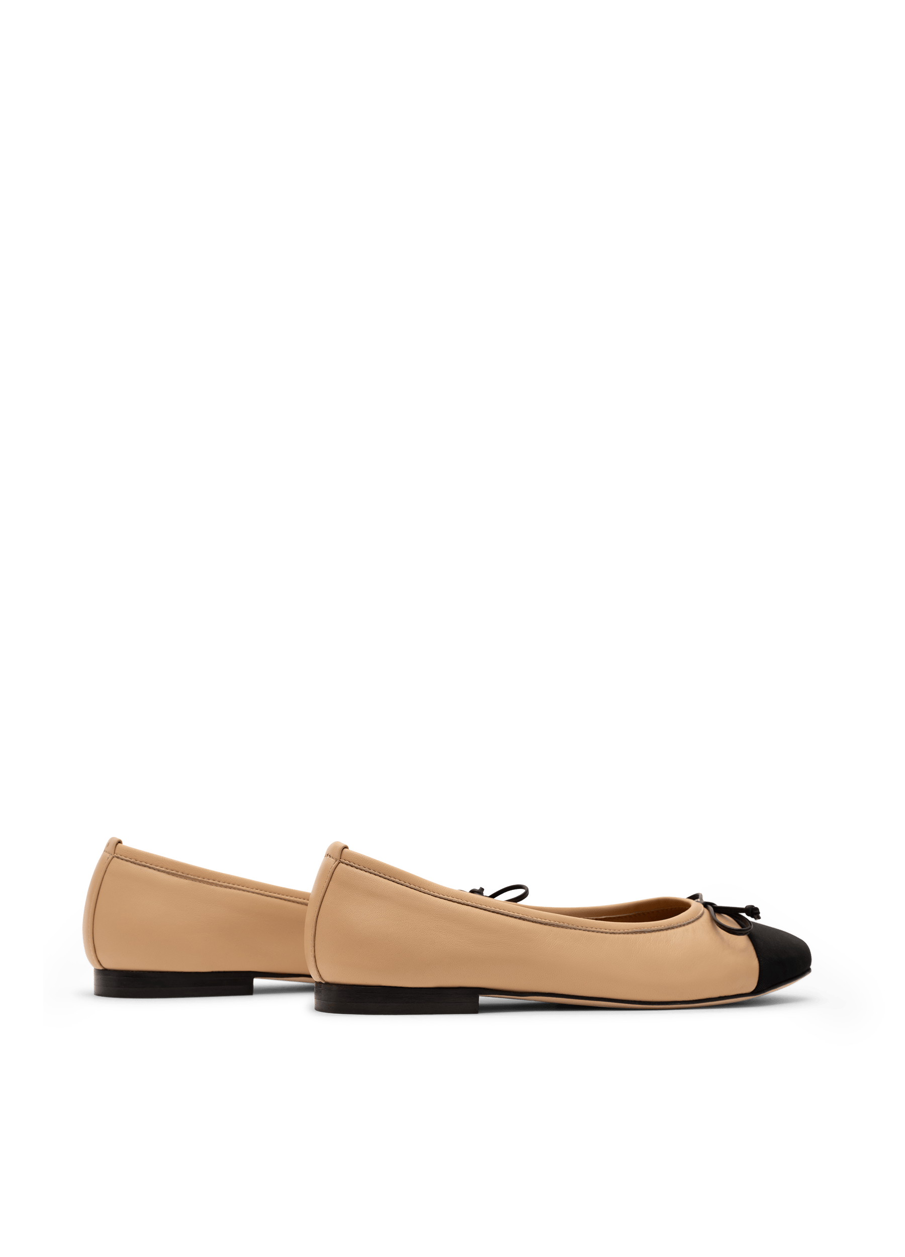 Beige nappa leather ballerina flats - sacchetto PARALLELE PARIS Beige