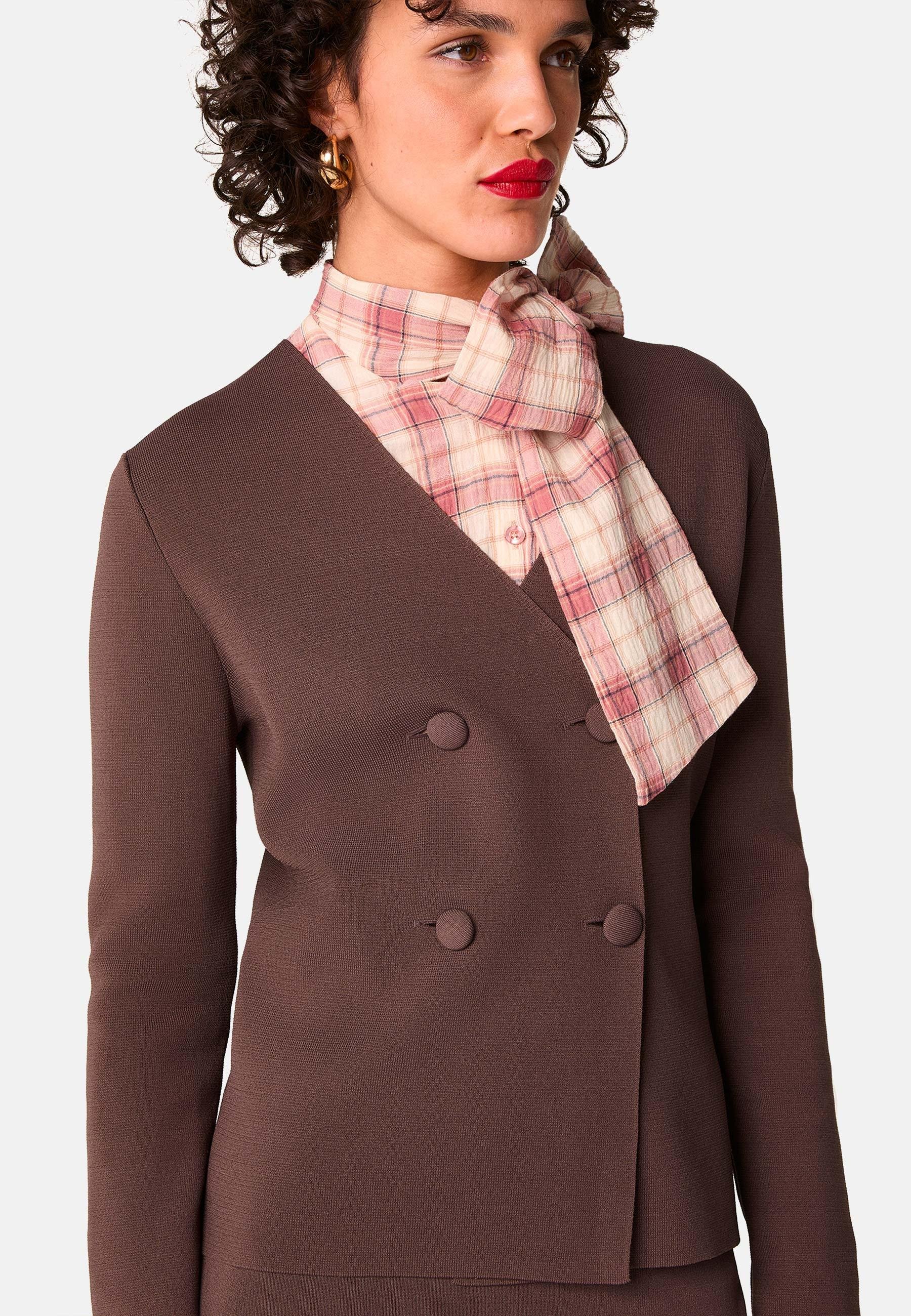 Crossed knit jacket RODIER Brown